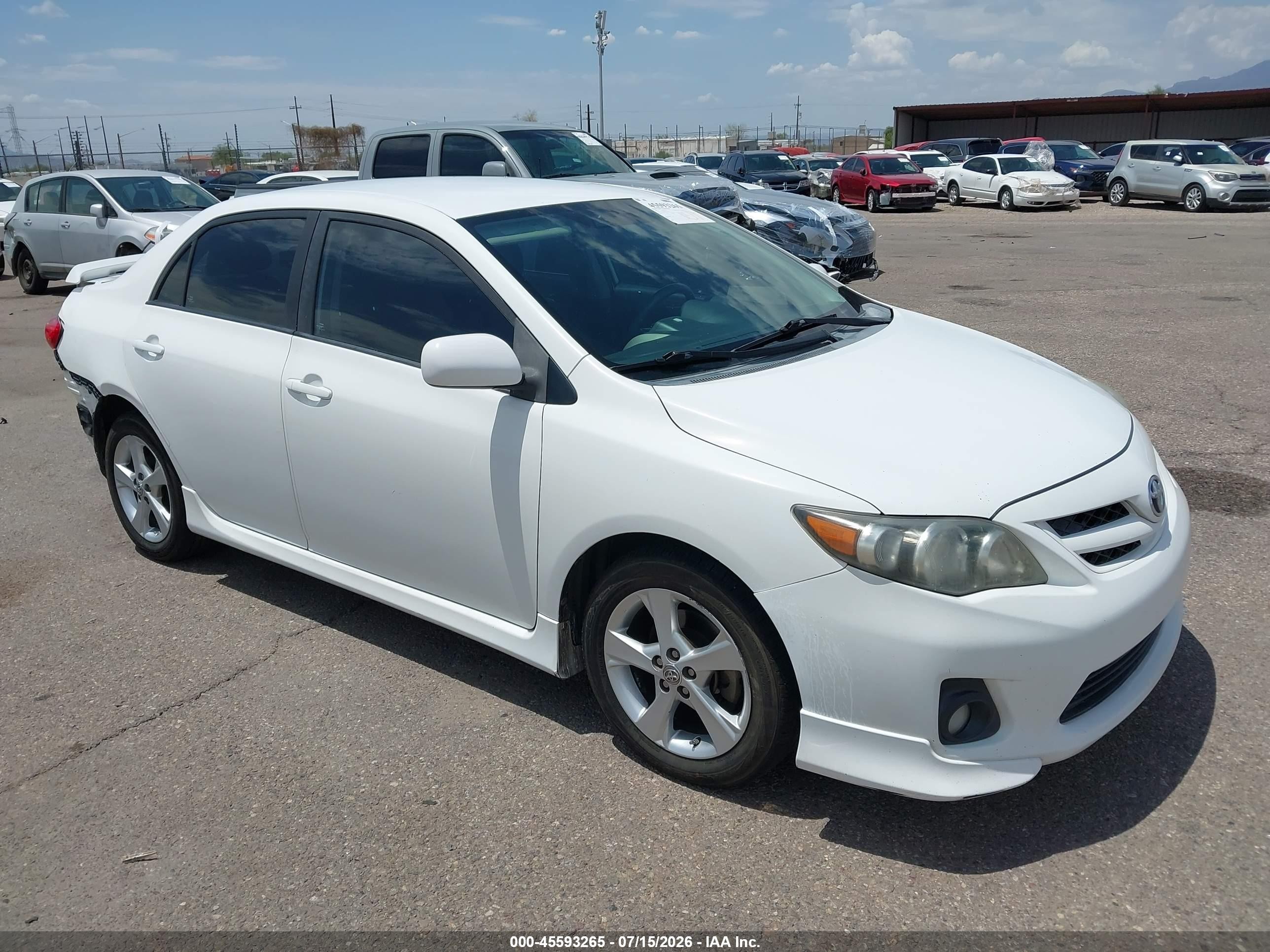 2012 Toyota Corolla S White vin: 2T1BU4EE8CC771714