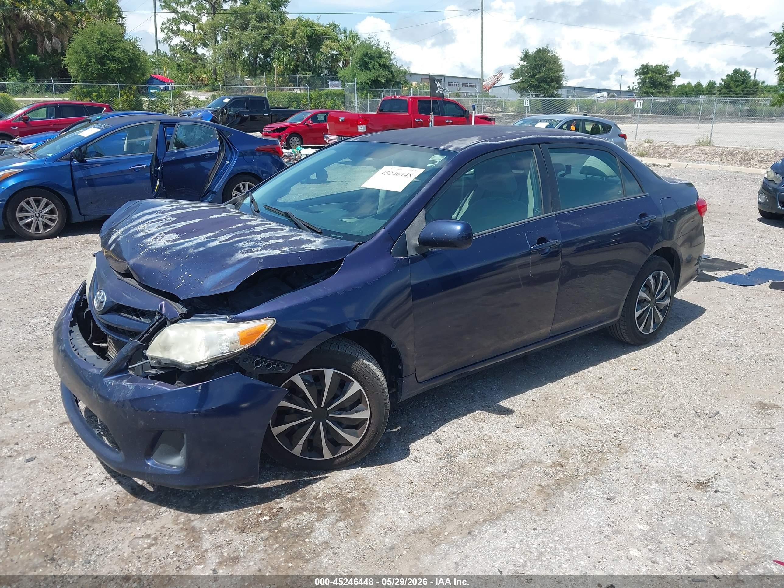 2012 Toyota Corolla Le Blue vin: 2T1BU4EE8CC774032