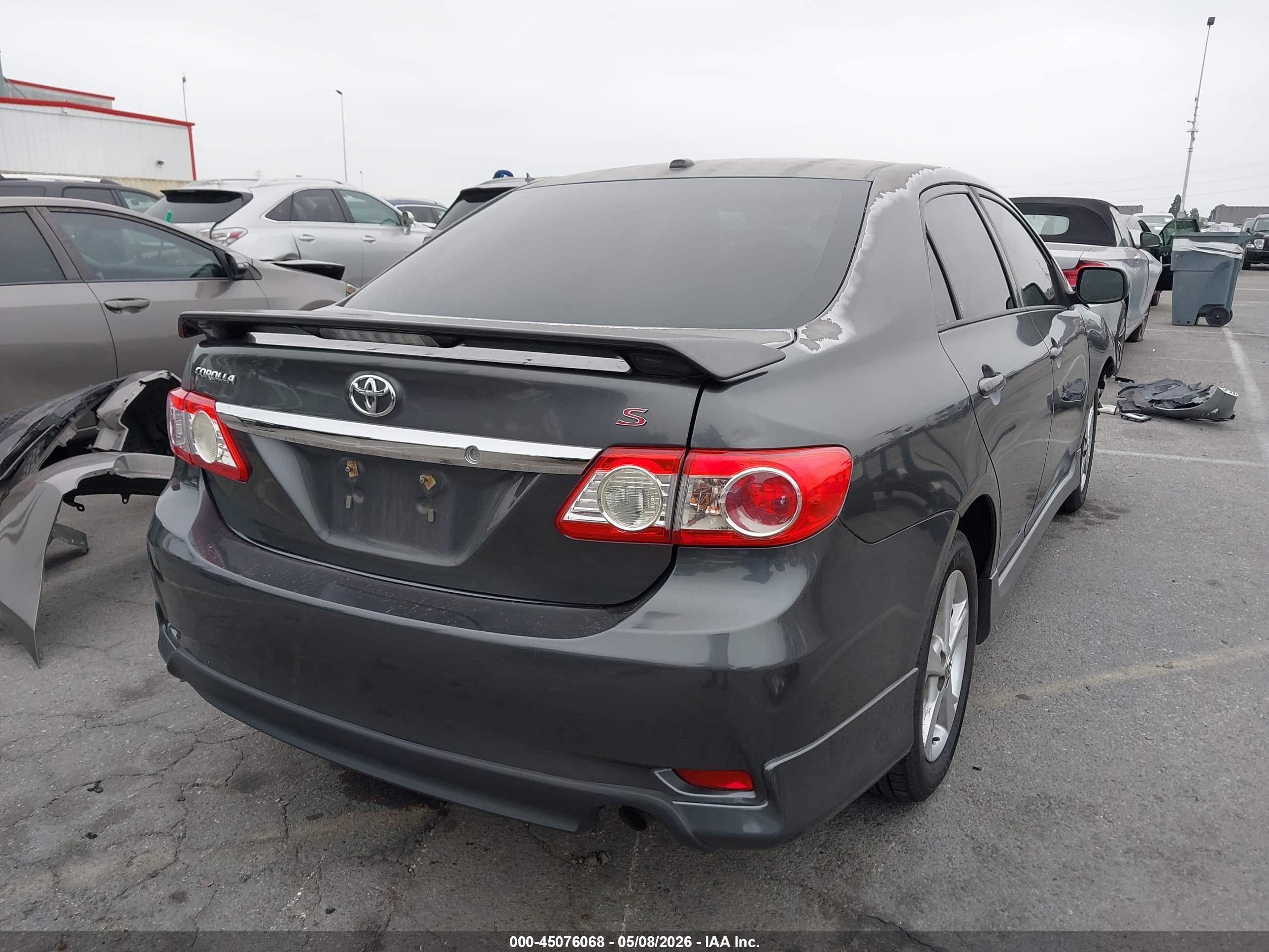 2012 Toyota Corolla S Gray vin: 2T1BU4EE8CC784026