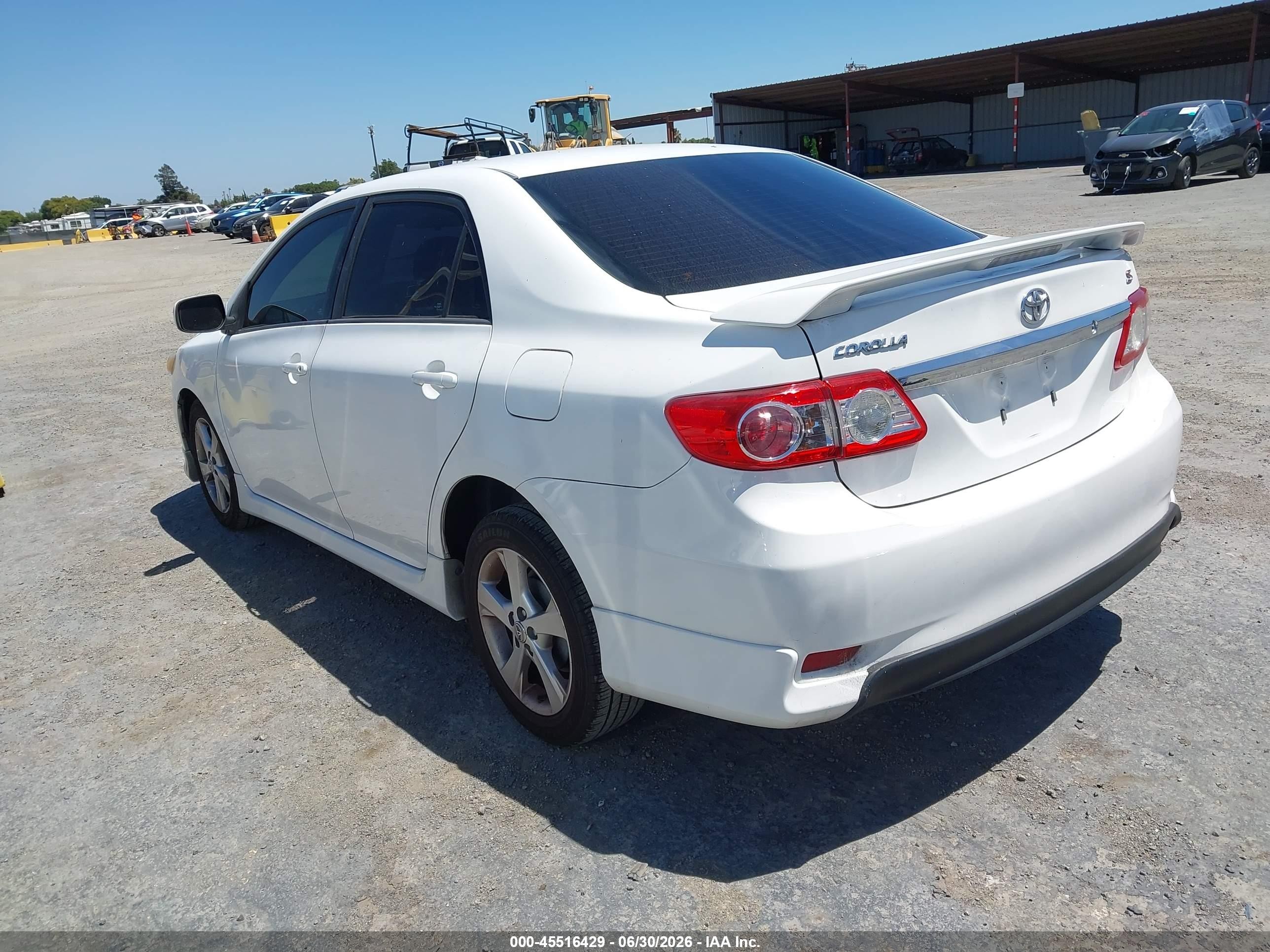2012 Toyota Corolla S Белый vin: 2T1BU4EE8CC813086