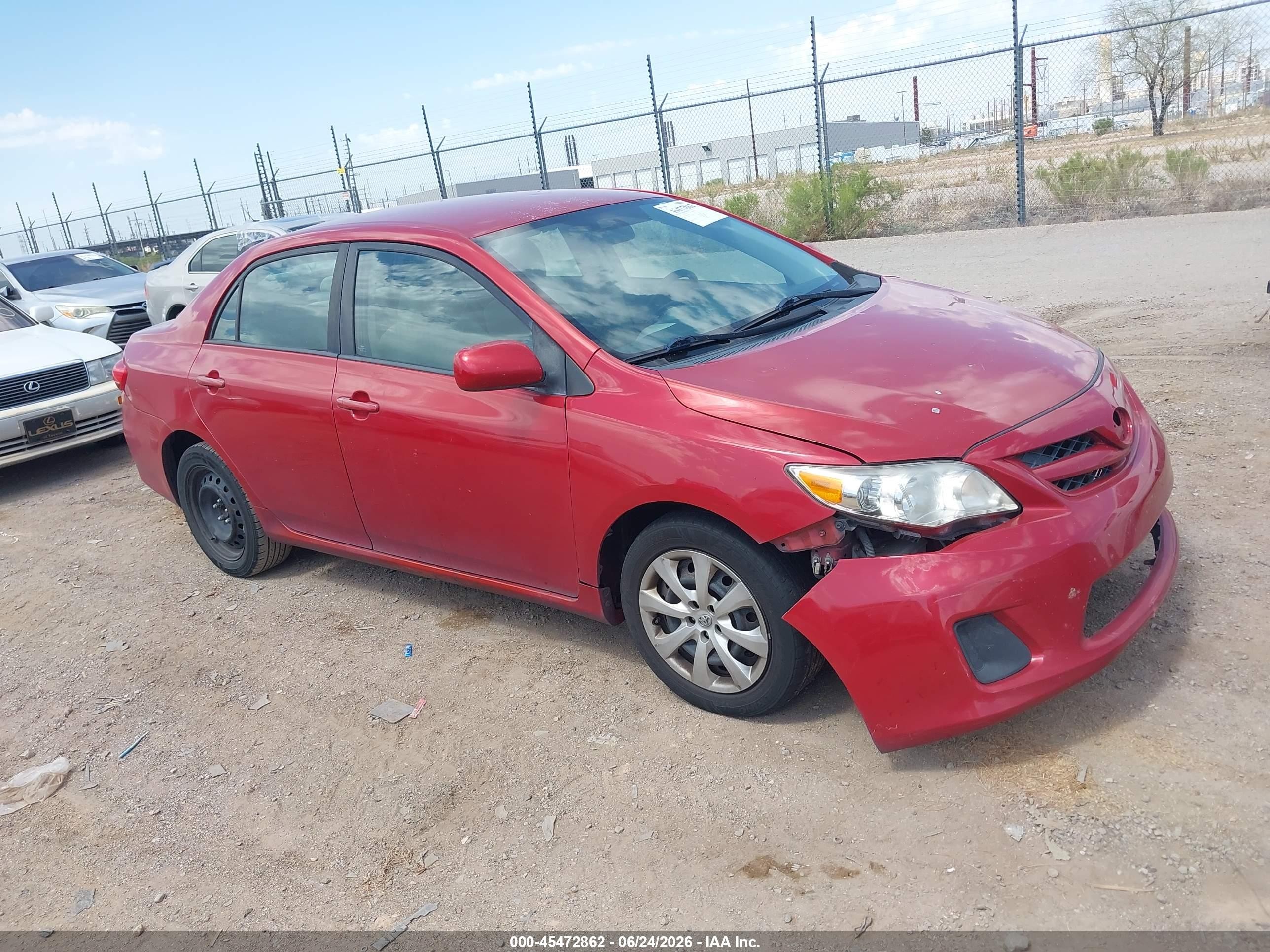2012 Toyota Corolla Le Red vin: 2T1BU4EE8CC814481