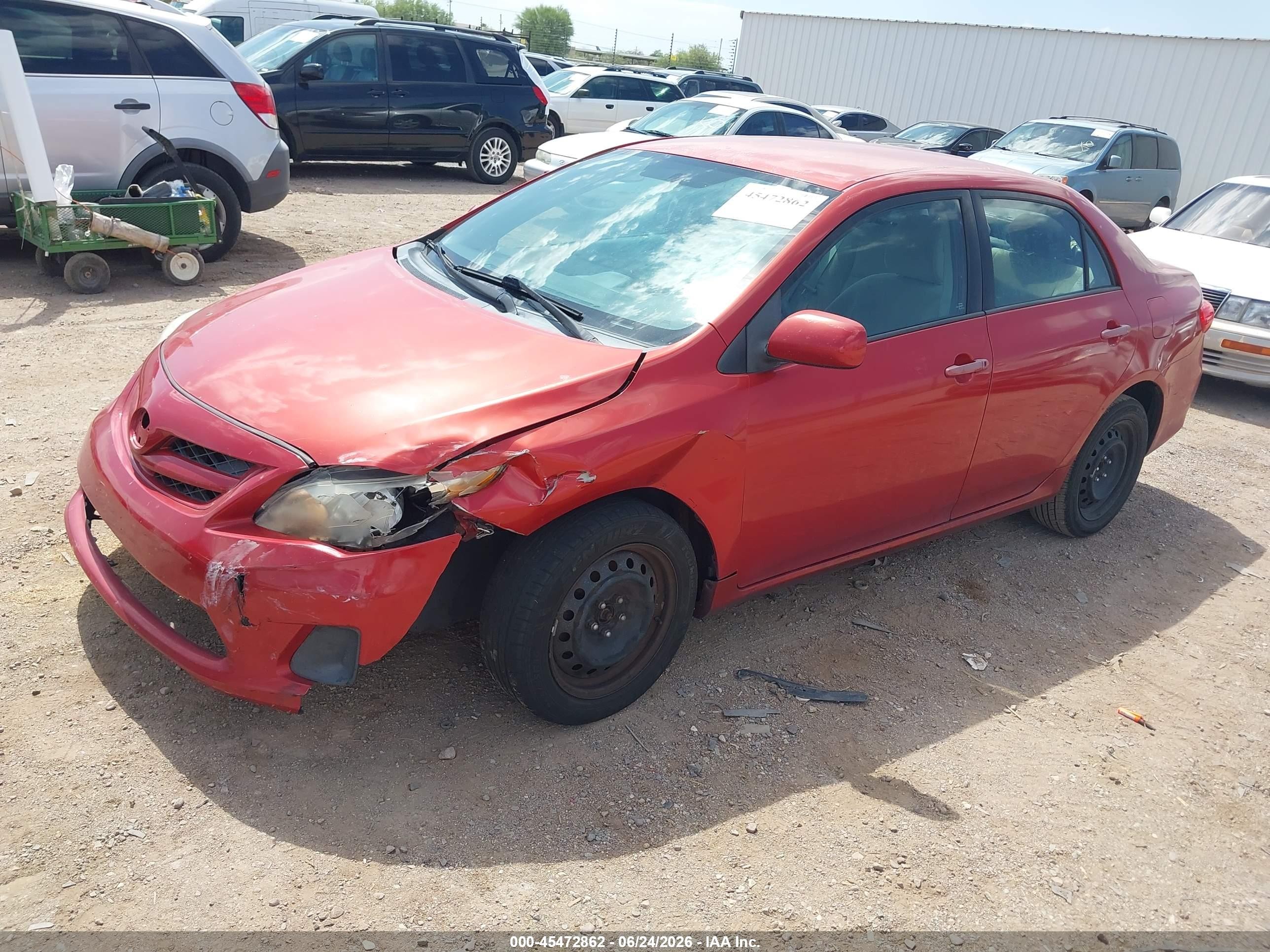 2012 Toyota Corolla Le Red vin: 2T1BU4EE8CC814481