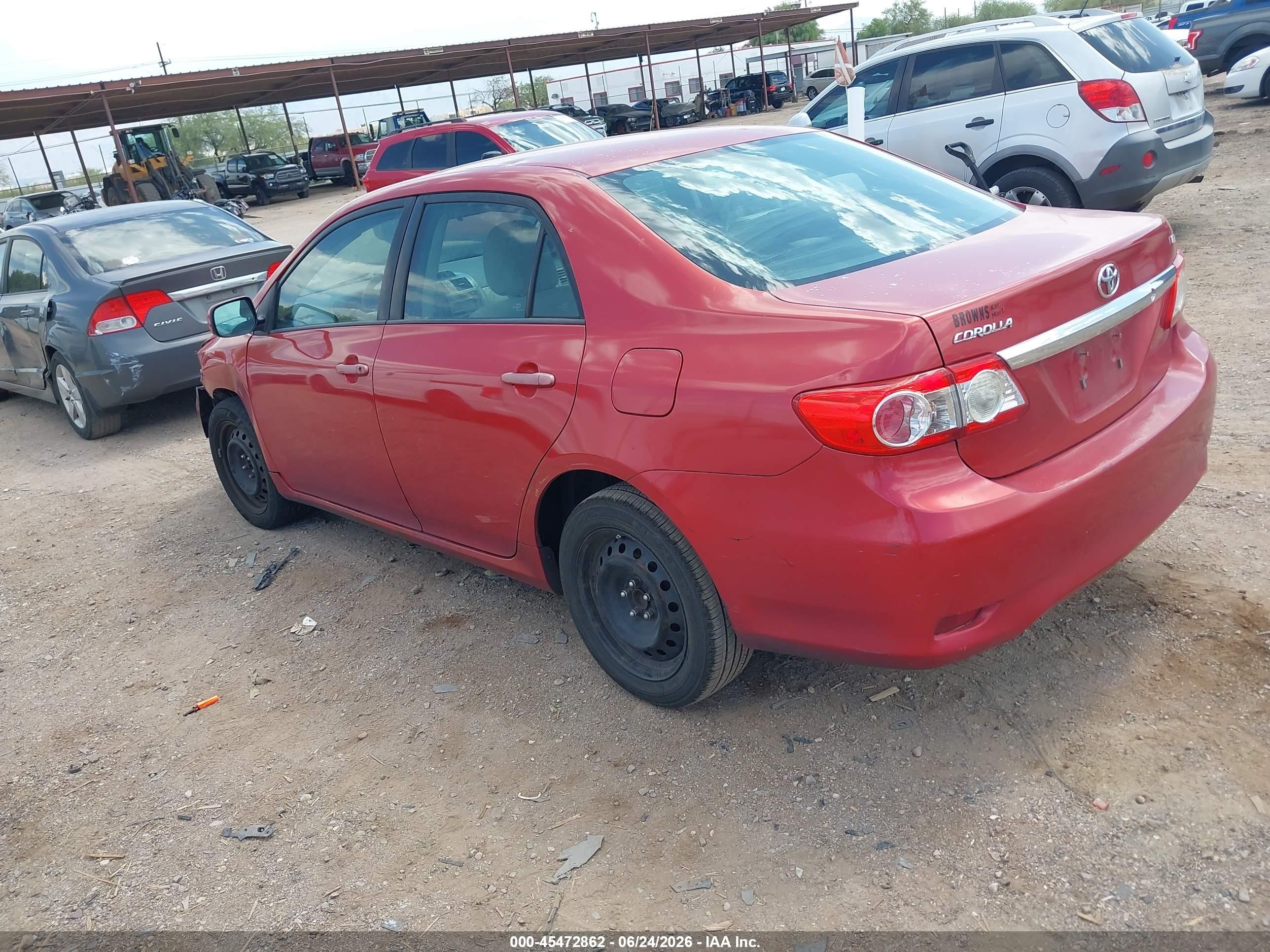 2012 Toyota Corolla Le Red vin: 2T1BU4EE8CC814481