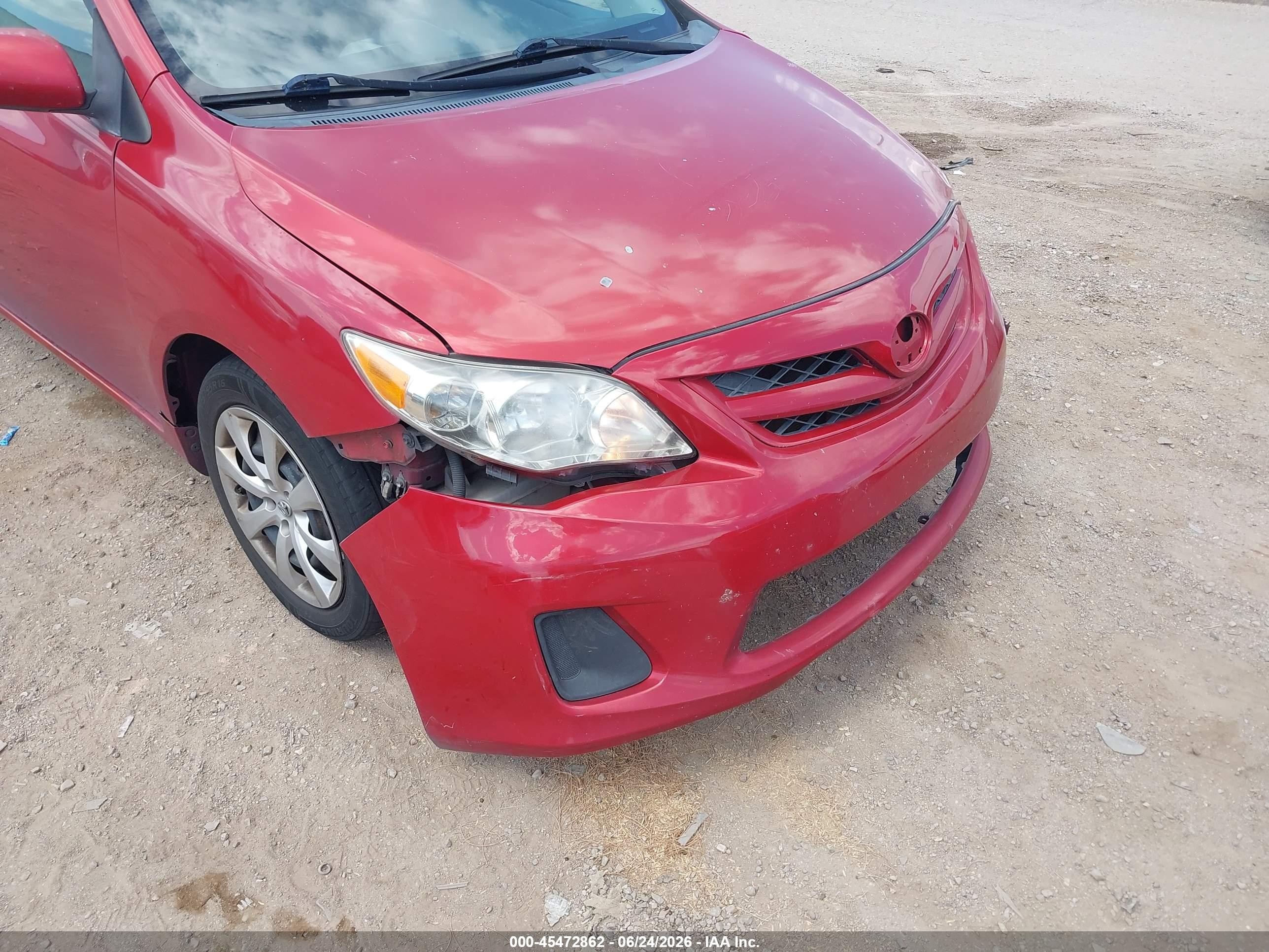 2012 Toyota Corolla Le Red vin: 2T1BU4EE8CC814481