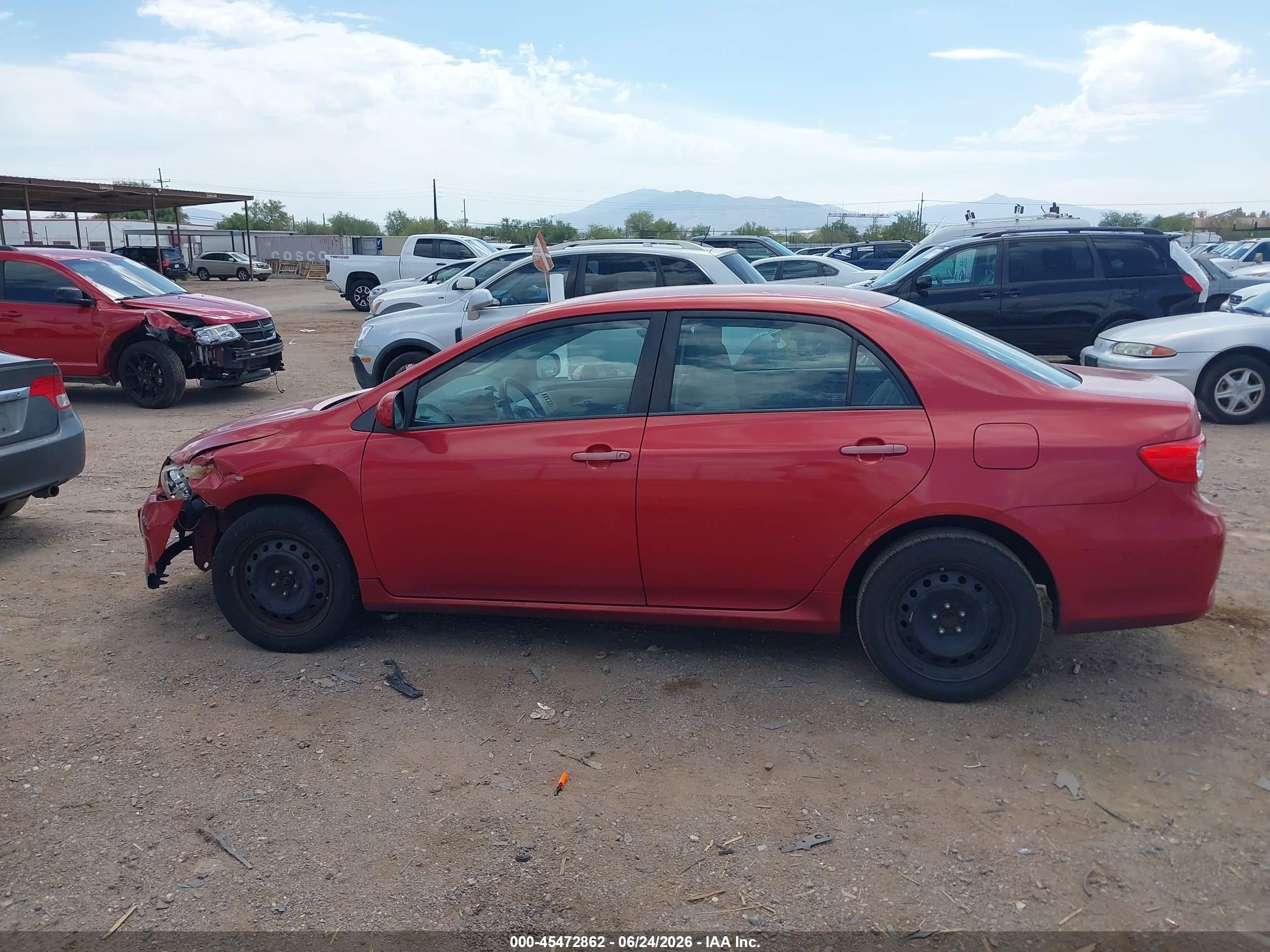 2012 Toyota Corolla Le Red vin: 2T1BU4EE8CC814481