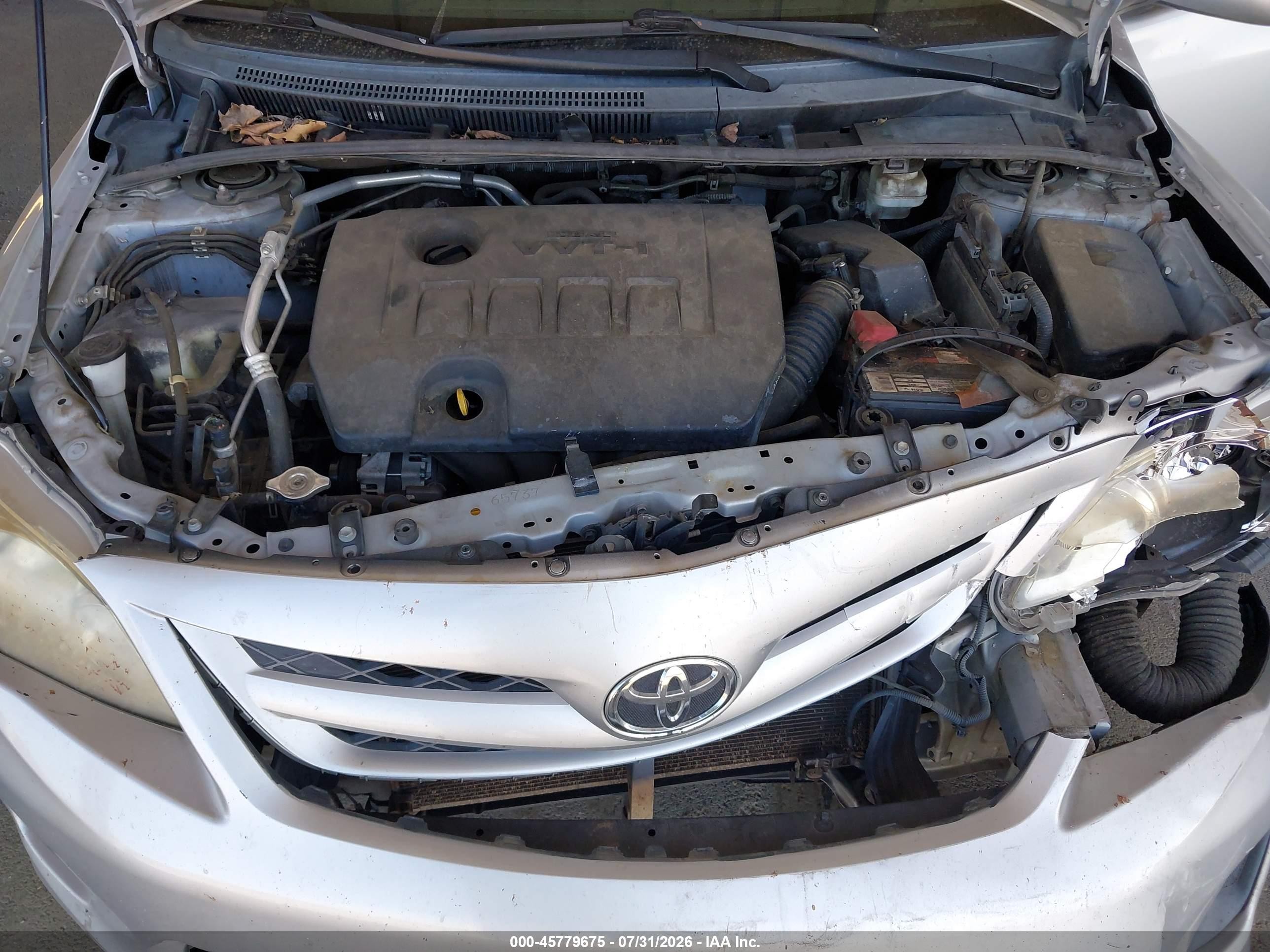 2012 Toyota Corolla Le Серебряный vin: 2T1BU4EE8CC825755