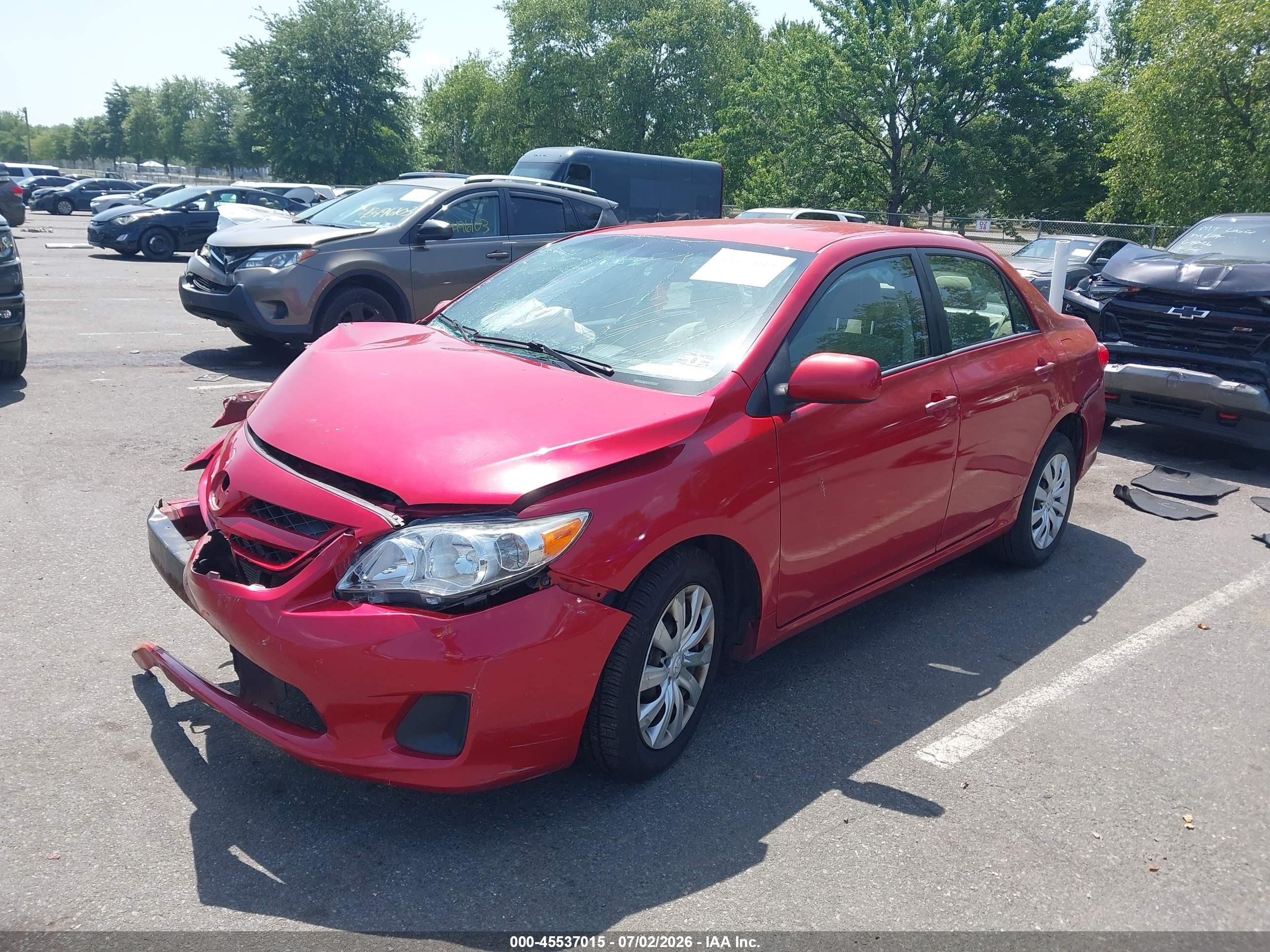 2012 Toyota Corolla Le Red vin: 2T1BU4EE8CC888967