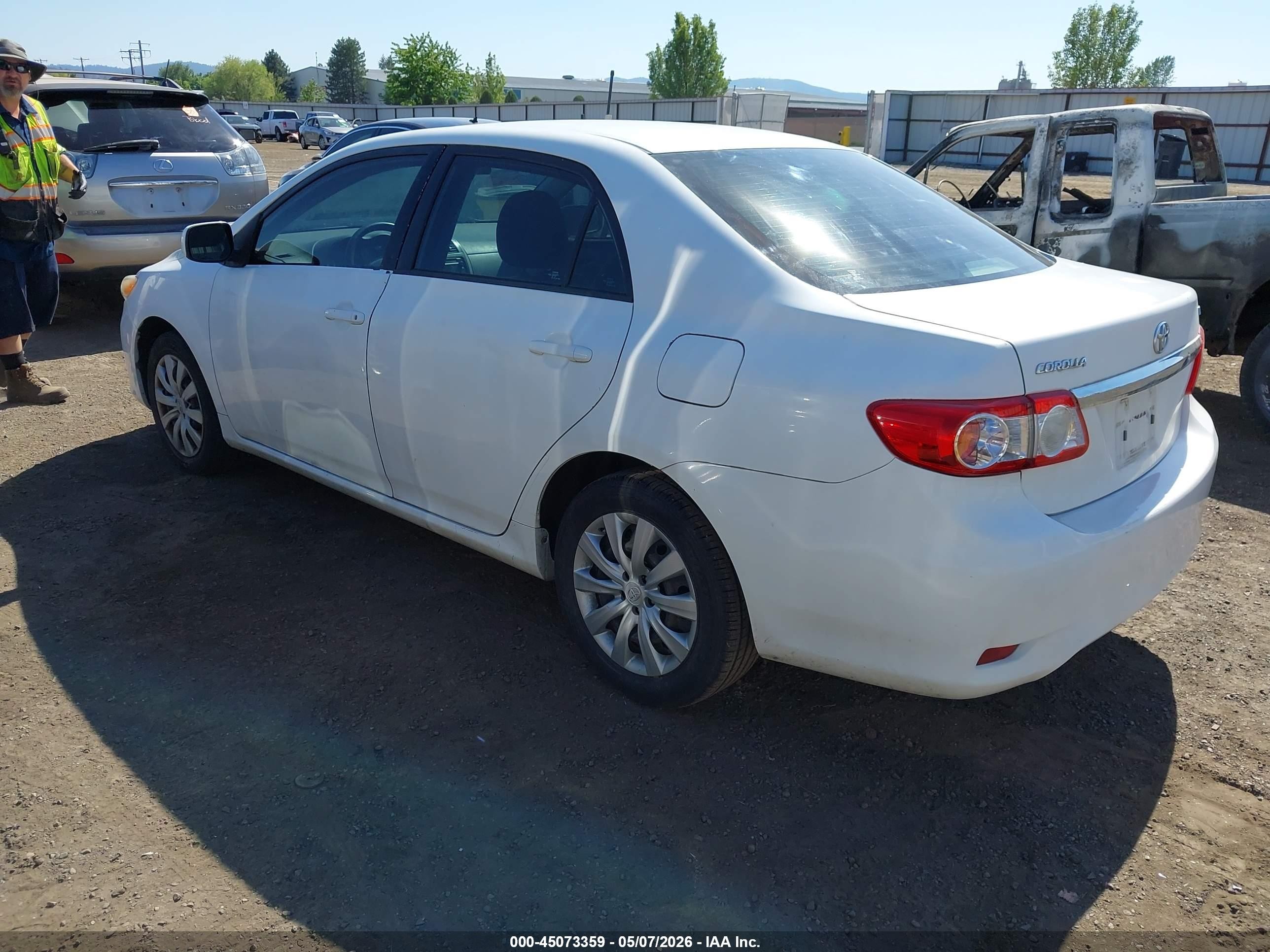 2012 Toyota Corolla Le White vin: 2T1BU4EE8CC889424