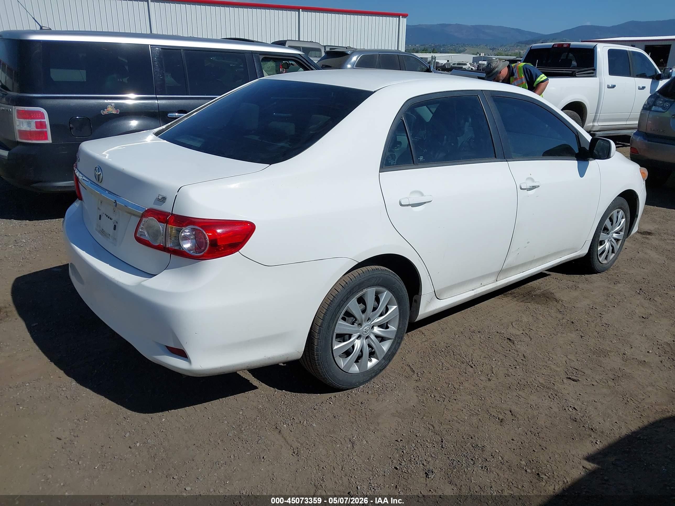 2012 Toyota Corolla Le White vin: 2T1BU4EE8CC889424