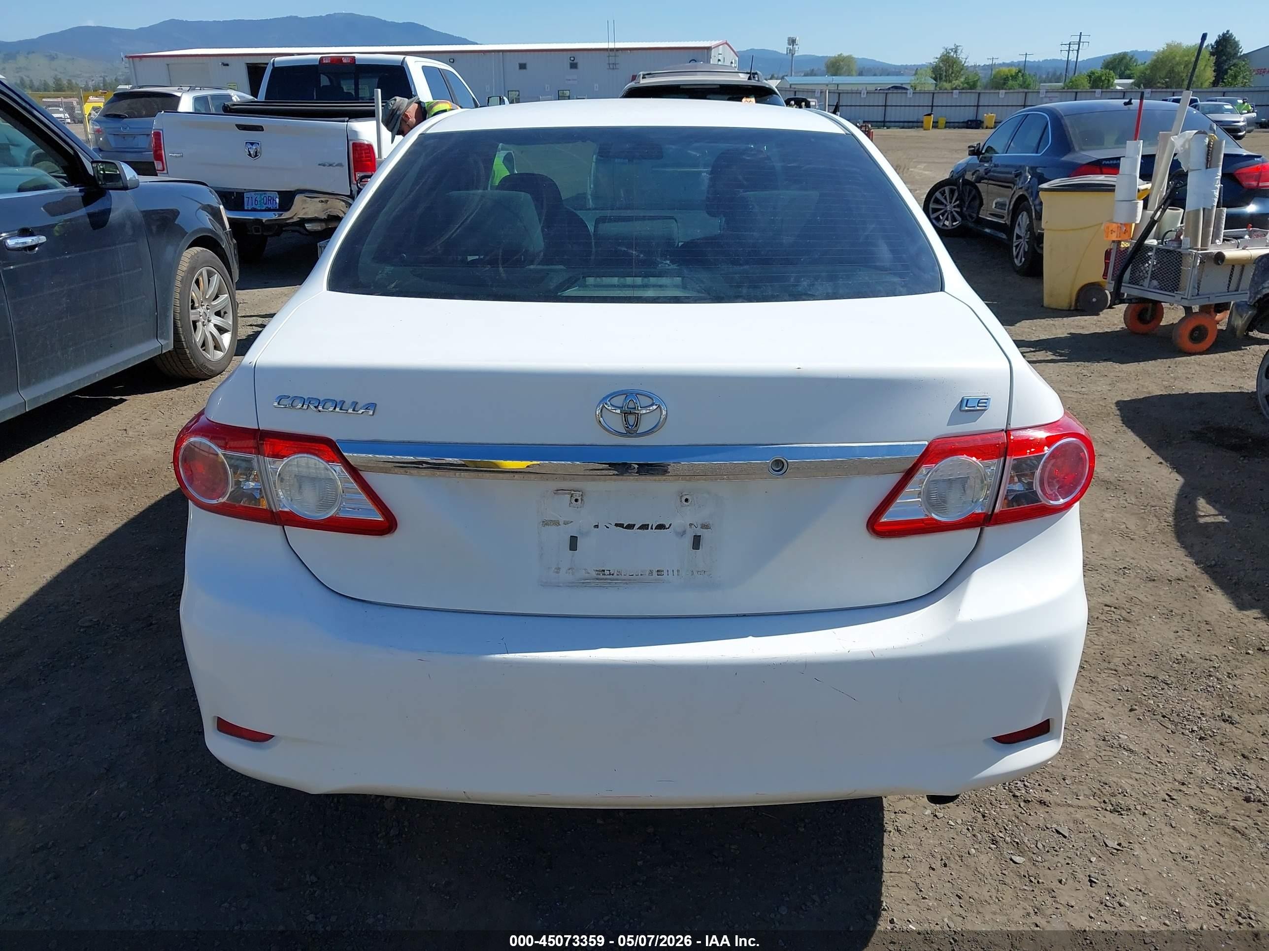 2012 Toyota Corolla Le White vin: 2T1BU4EE8CC889424