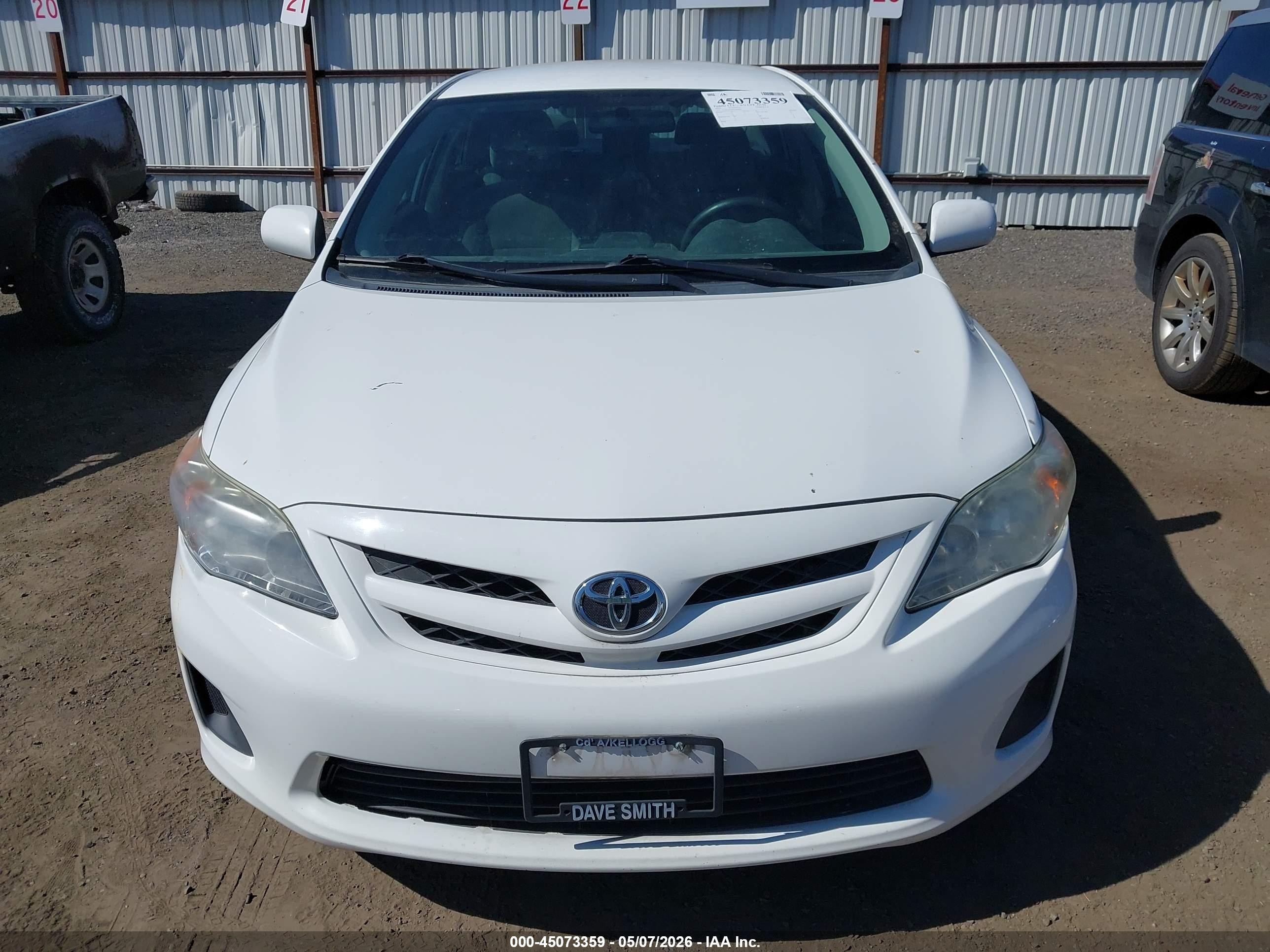 2012 Toyota Corolla Le White vin: 2T1BU4EE8CC889424