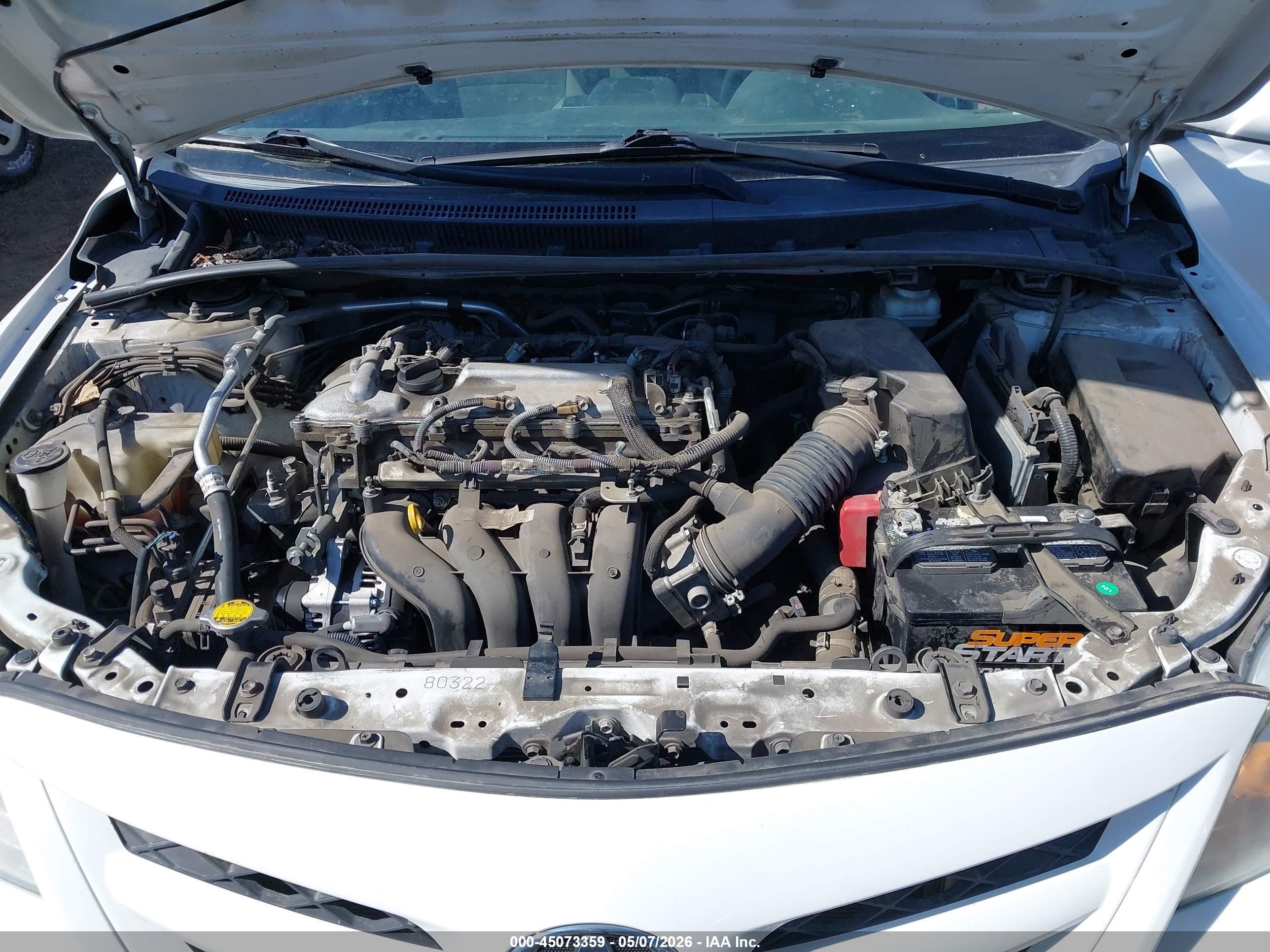 2012 Toyota Corolla Le White vin: 2T1BU4EE8CC889424