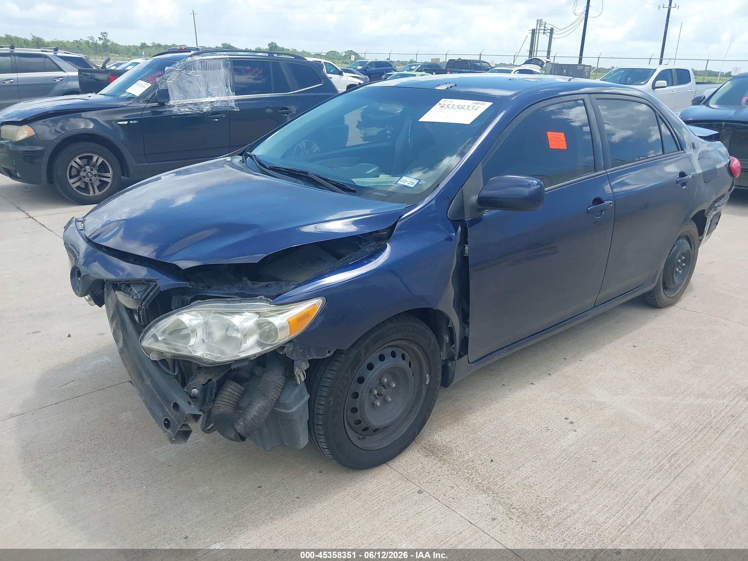 2012 Toyota Corolla Le Blue vin: 2T1BU4EE8CC893621