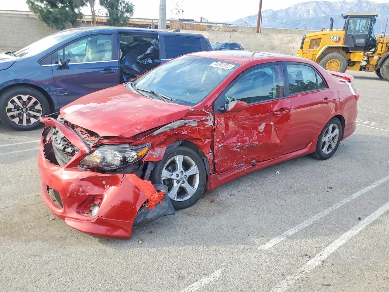 2012 Toyota Corolla Base Red vin: 2T1BU4EE8CC905945