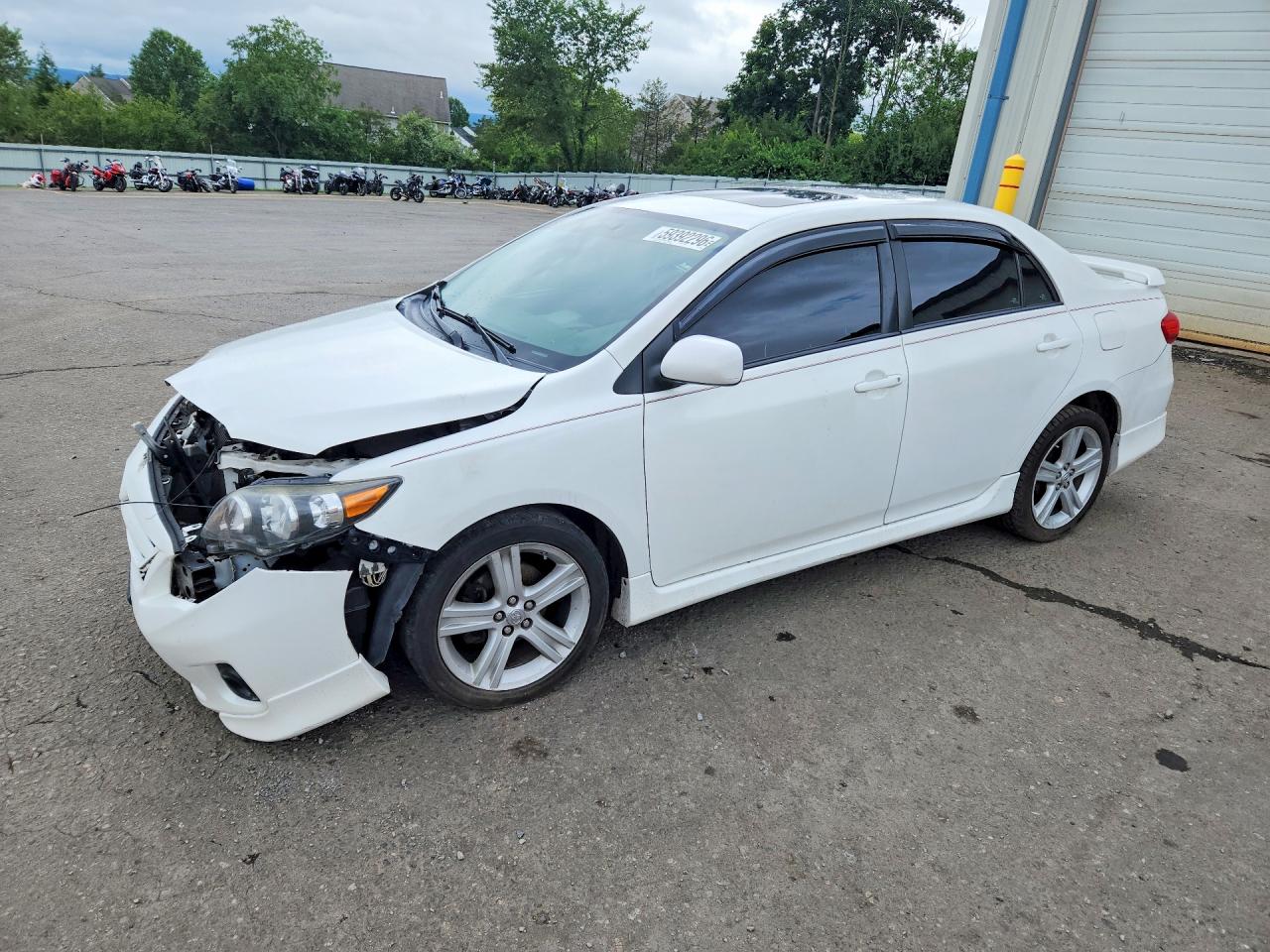 2013 Toyota Corolla S White vin: 2T1BU4EE8DC043053