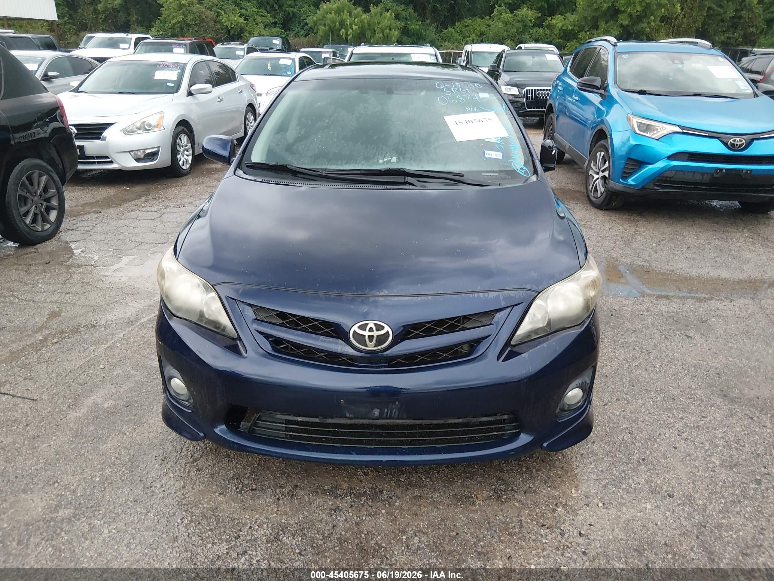 2013 Toyota Corolla S Blue vin: 2T1BU4EE8DC068745