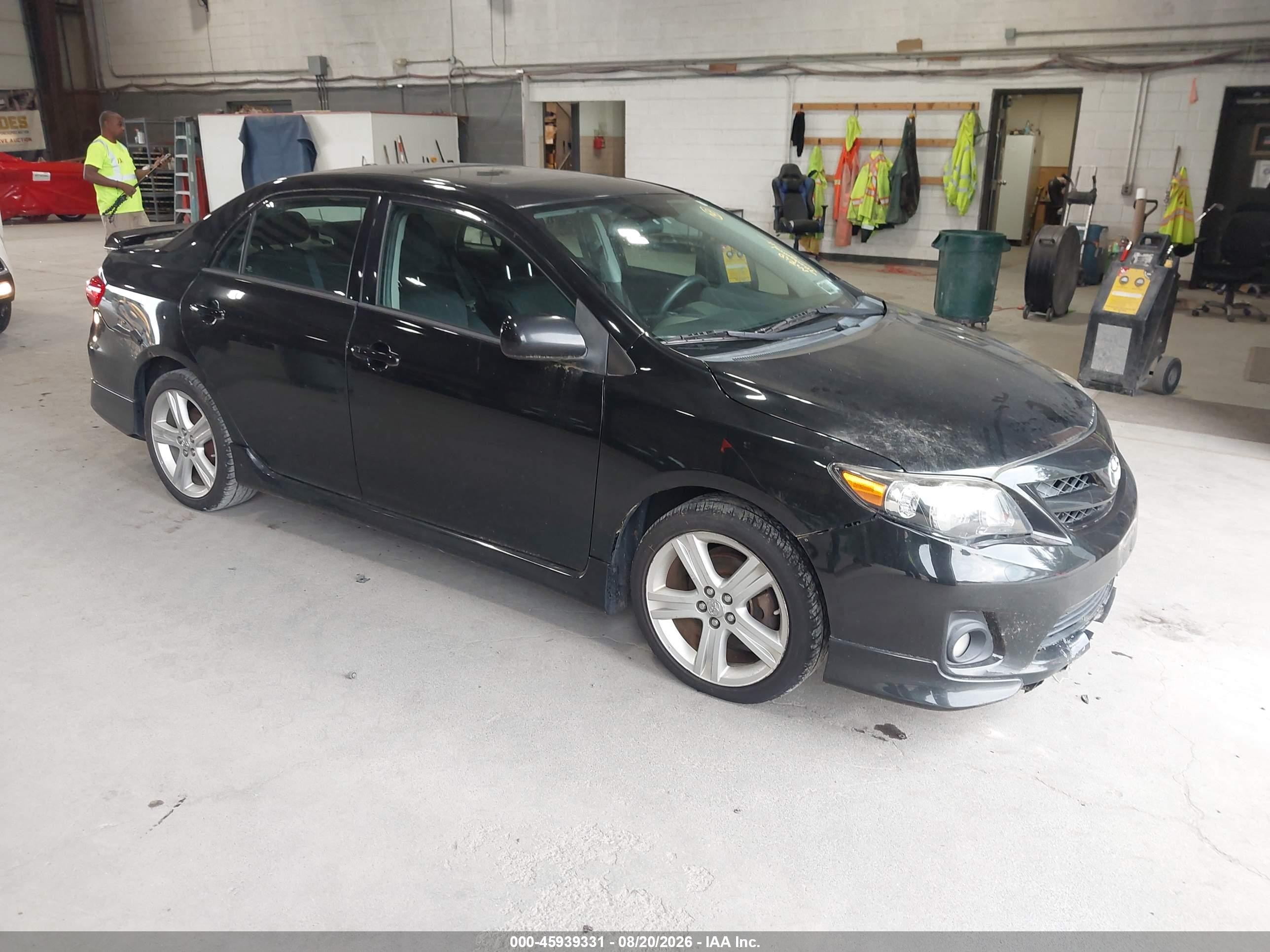 2013 Toyota Corolla S Black vin: 2T1BU4EE8DC072021