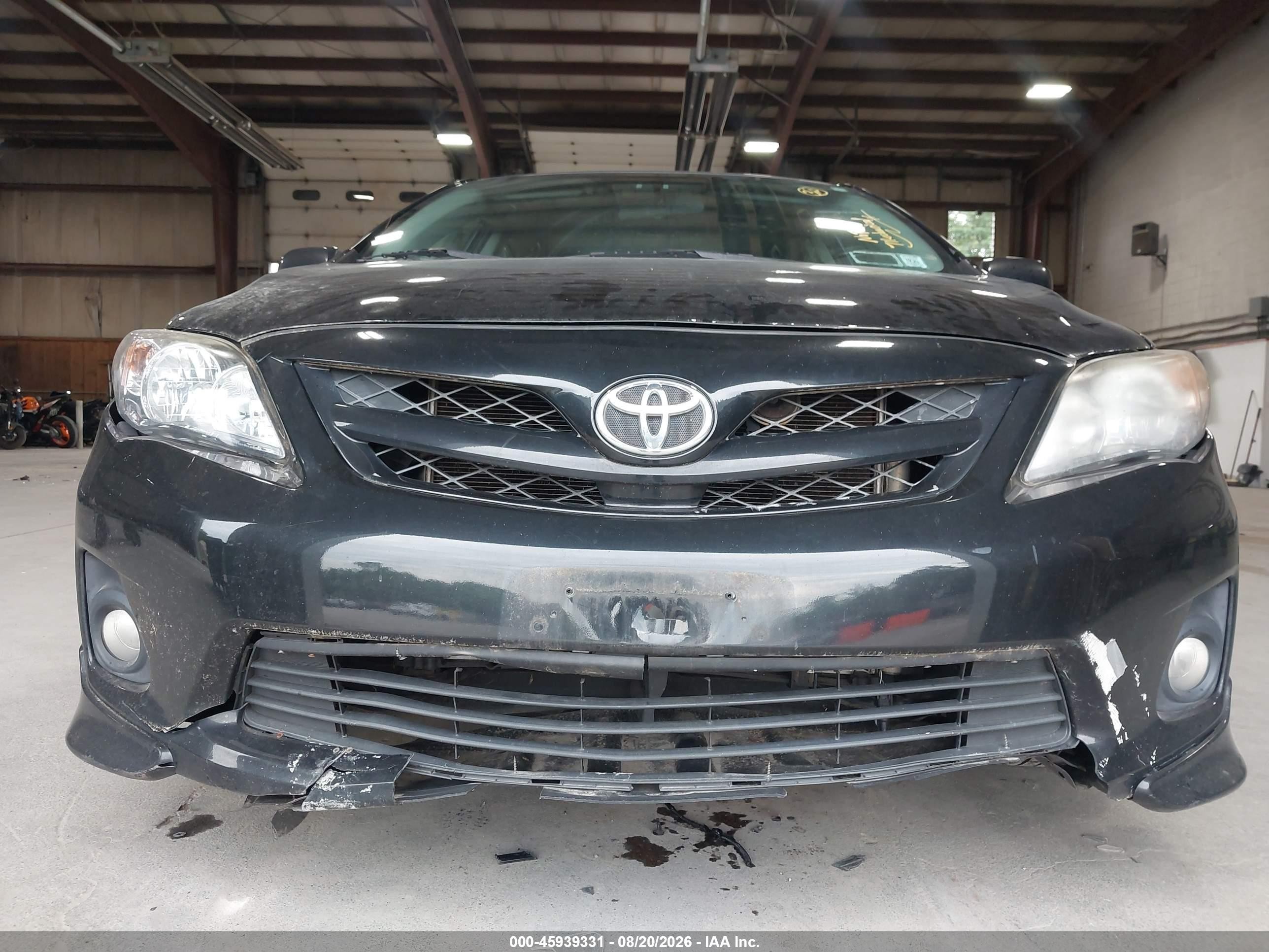 2013 Toyota Corolla S Black vin: 2T1BU4EE8DC072021