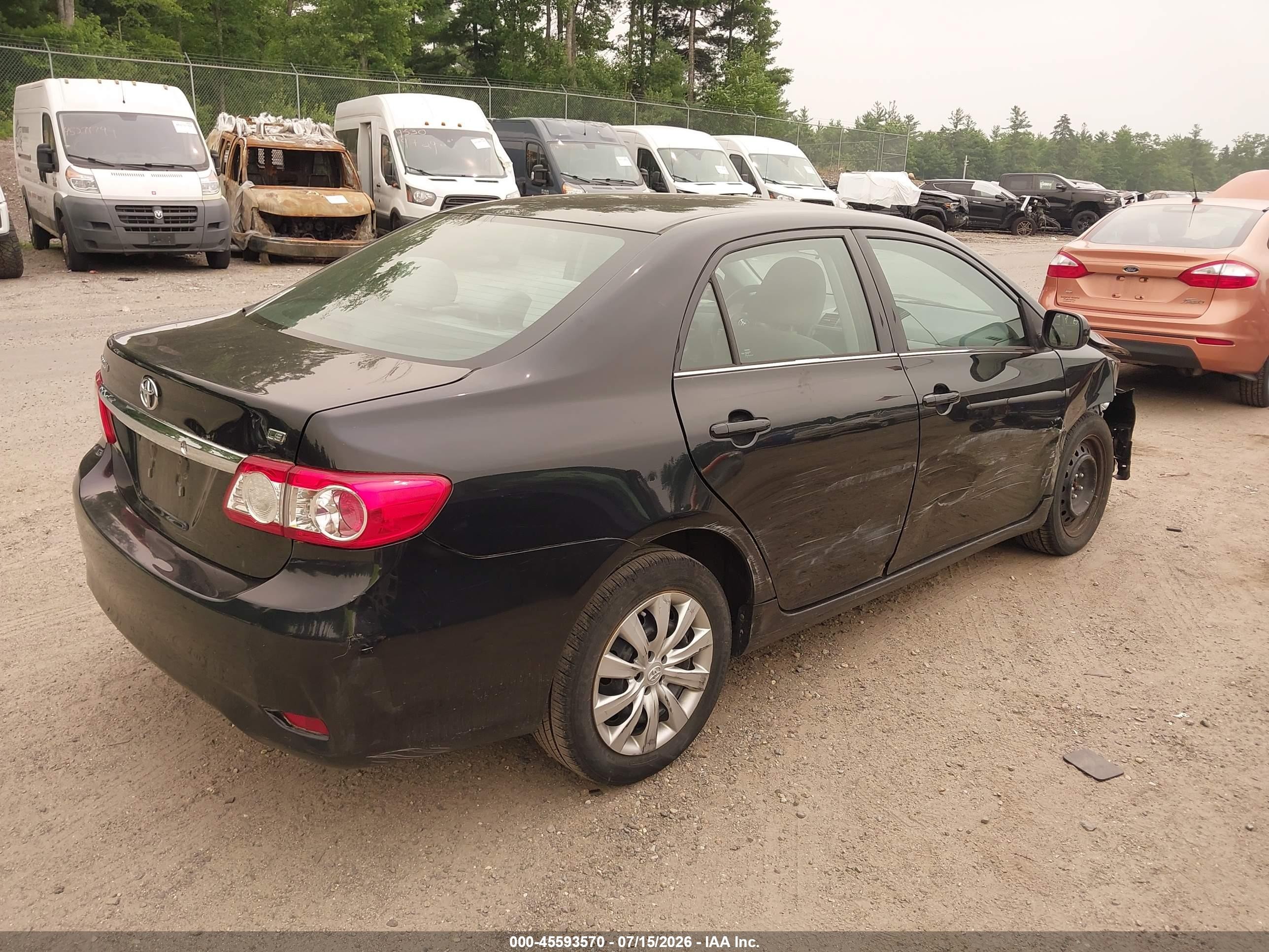 2013 Toyota Corolla Le Black vin: 2T1BU4EE8DC078658
