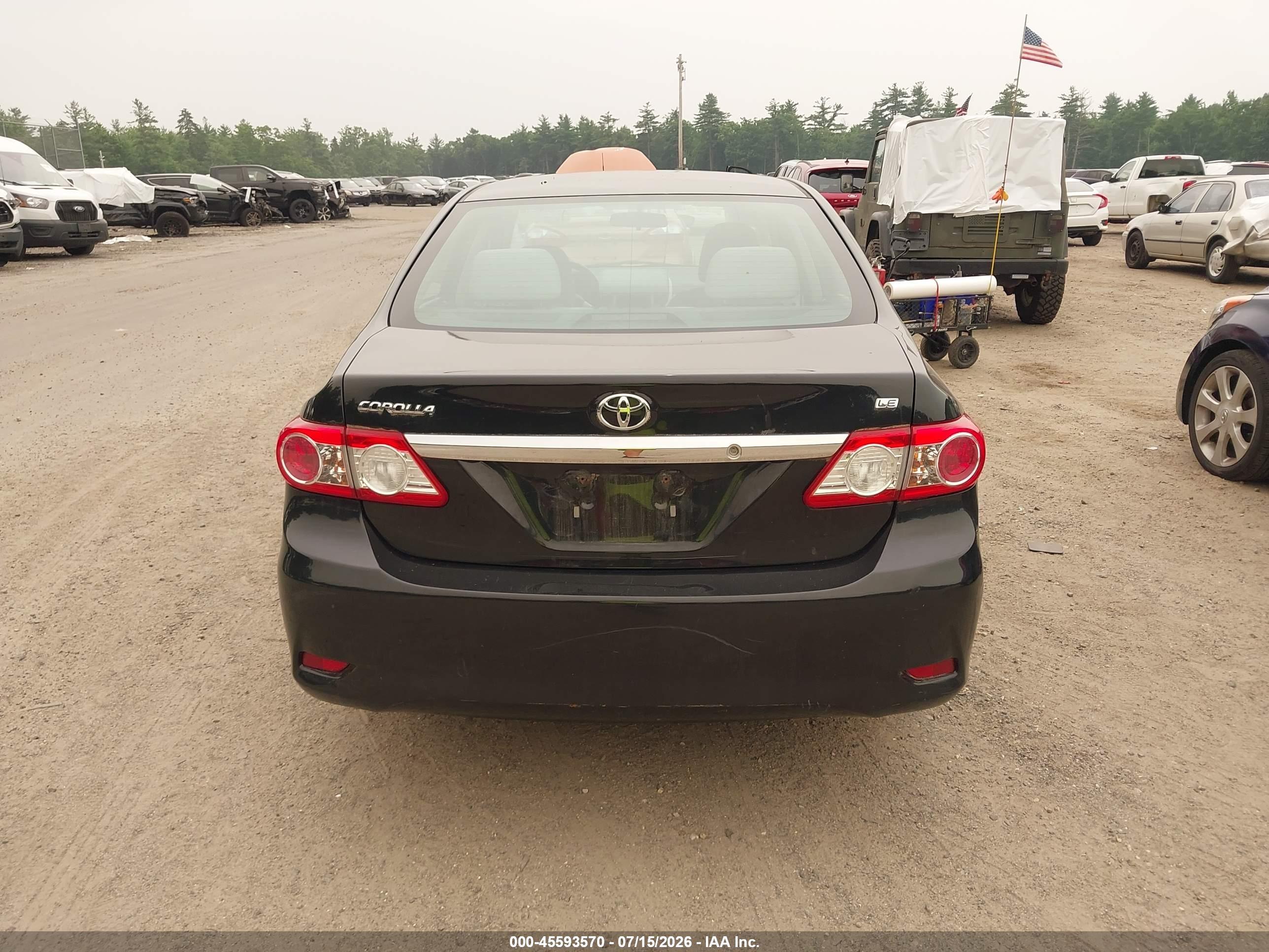 2013 Toyota Corolla Le Black vin: 2T1BU4EE8DC078658