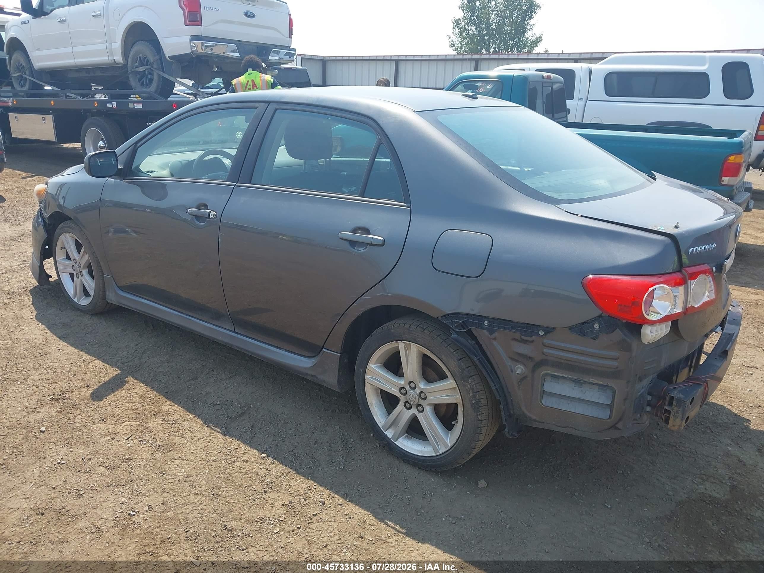 2013 Toyota Corolla S Gray vin: 2T1BU4EE8DC086744
