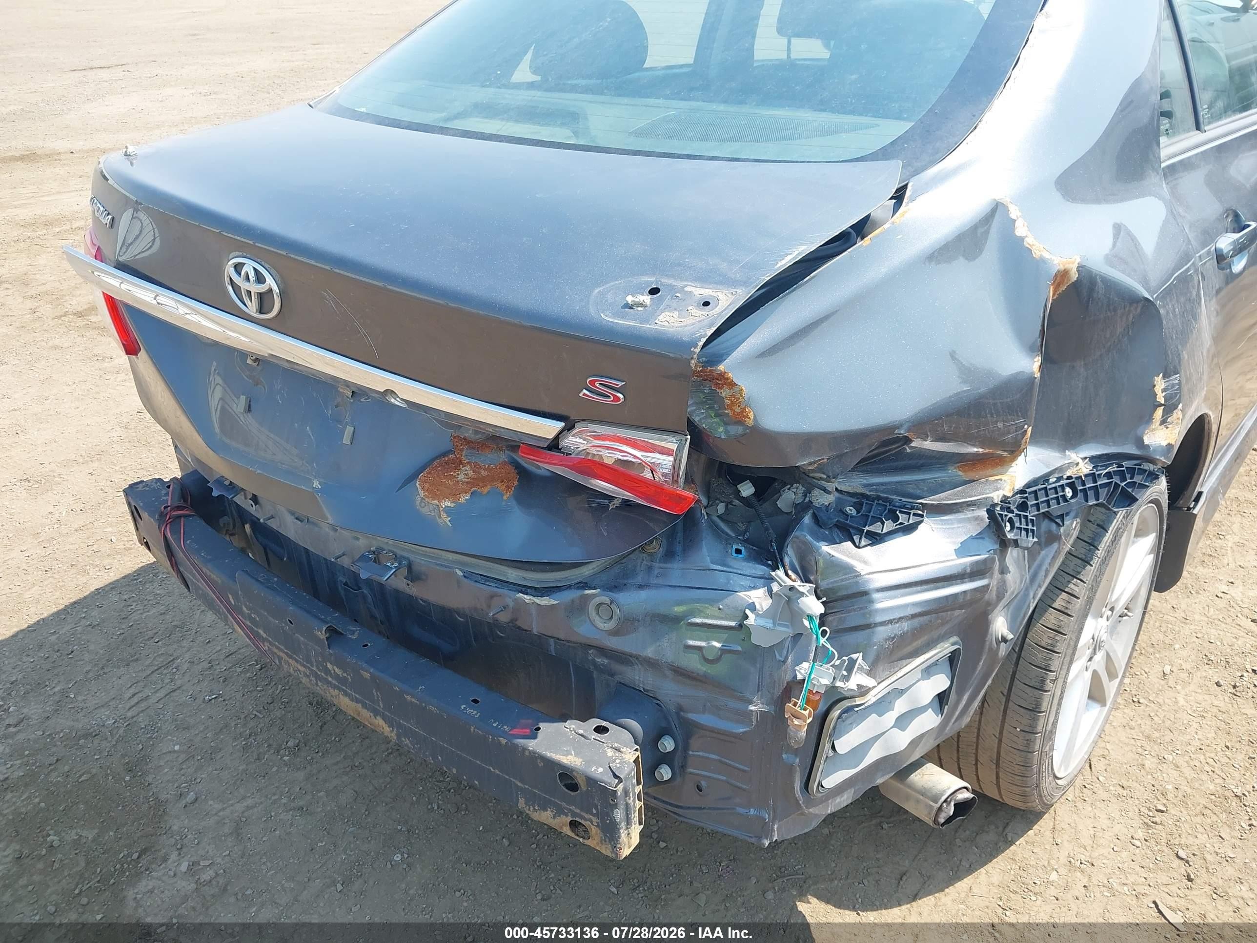 2013 Toyota Corolla S Gray vin: 2T1BU4EE8DC086744