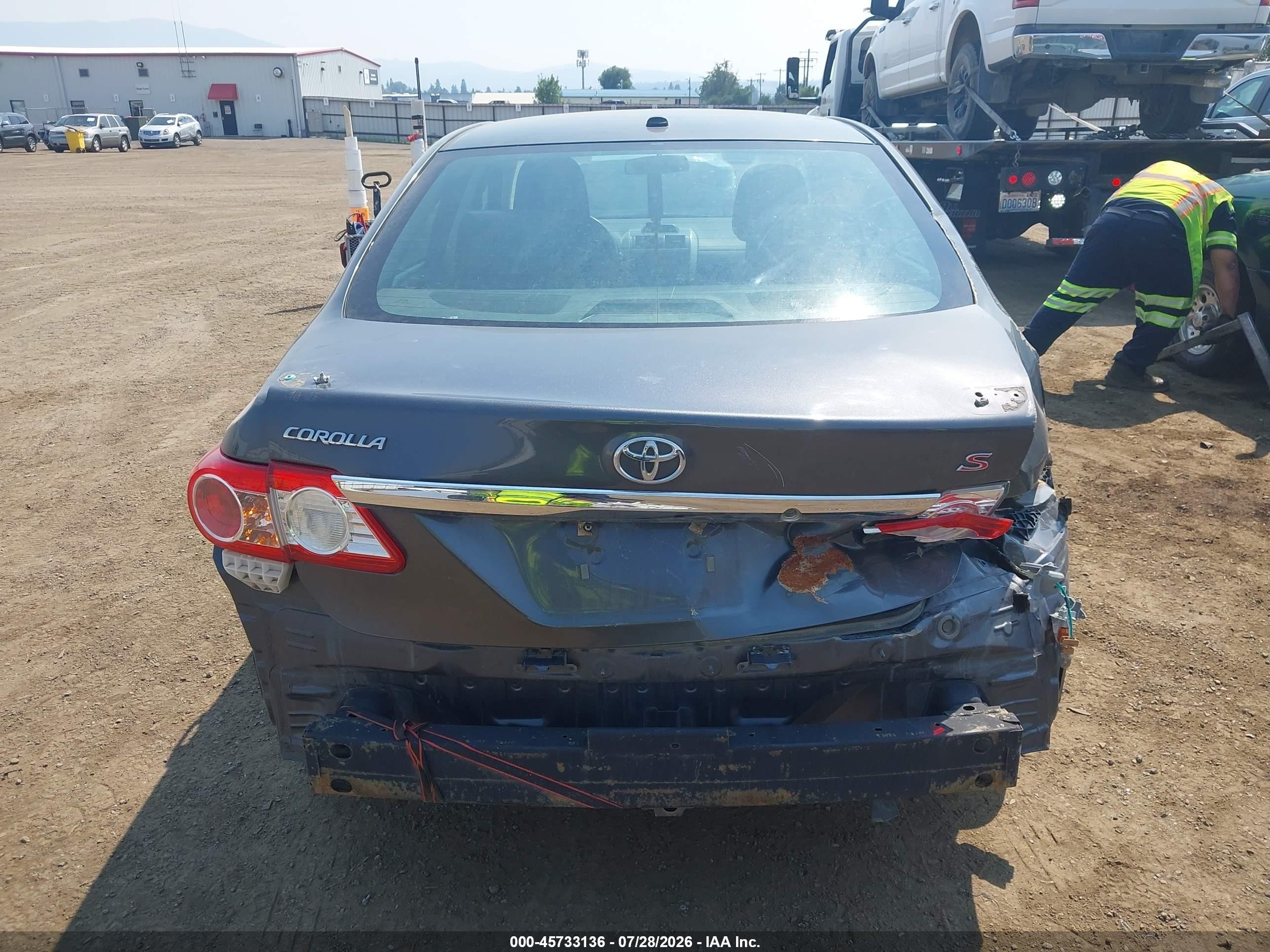 2013 Toyota Corolla S Gray vin: 2T1BU4EE8DC086744