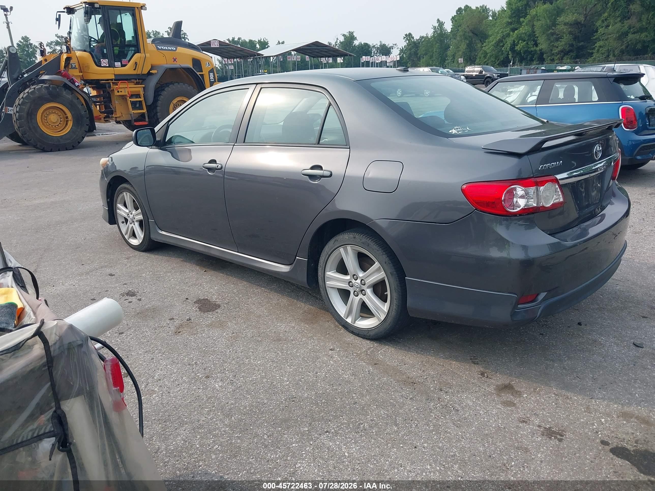 2013 Toyota Corolla S Gray vin: 2T1BU4EE8DC092611
