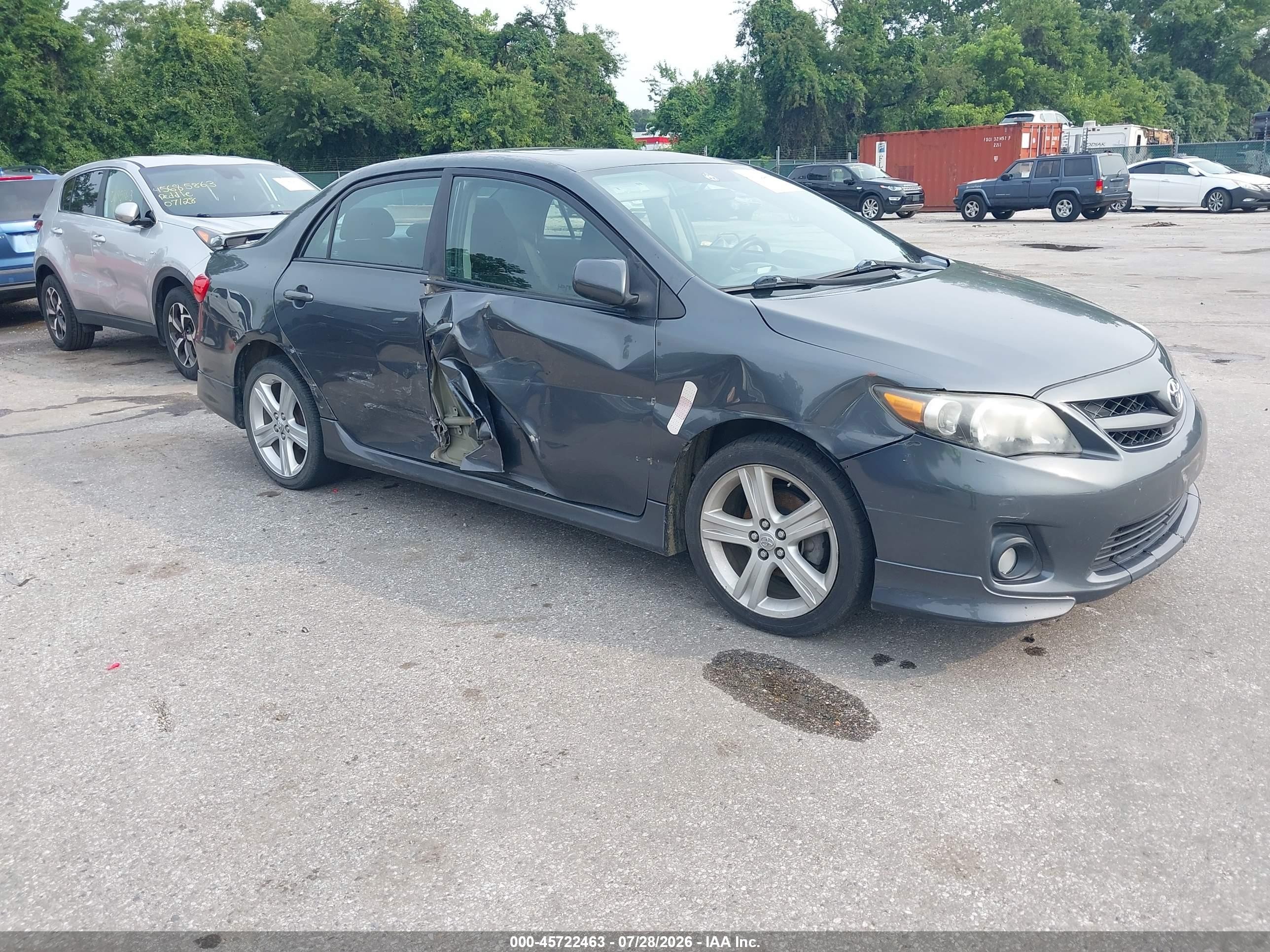 2013 Toyota Corolla S Gray vin: 2T1BU4EE8DC092611