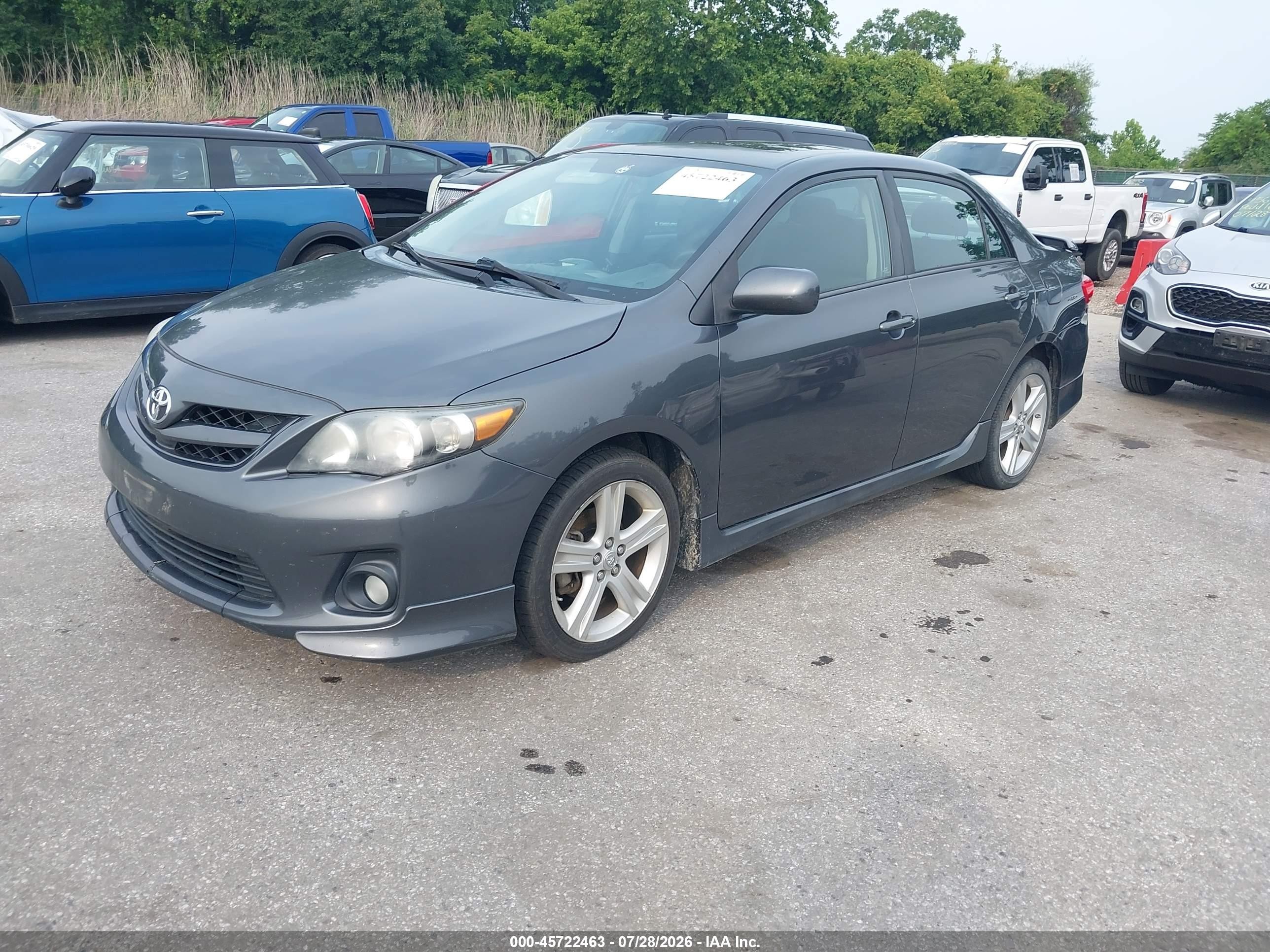 2013 Toyota Corolla S Gray vin: 2T1BU4EE8DC092611