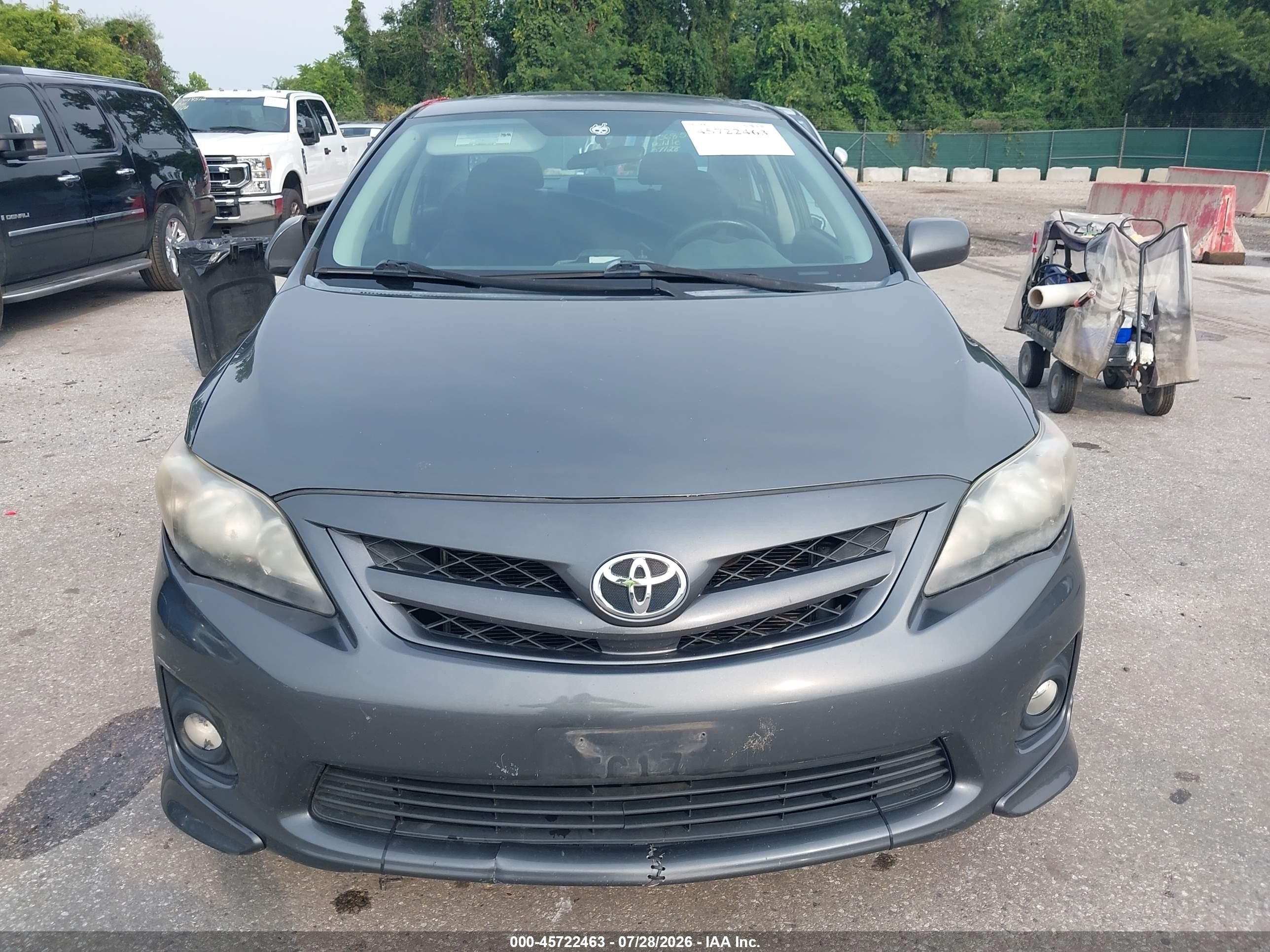 2013 Toyota Corolla S Gray vin: 2T1BU4EE8DC092611