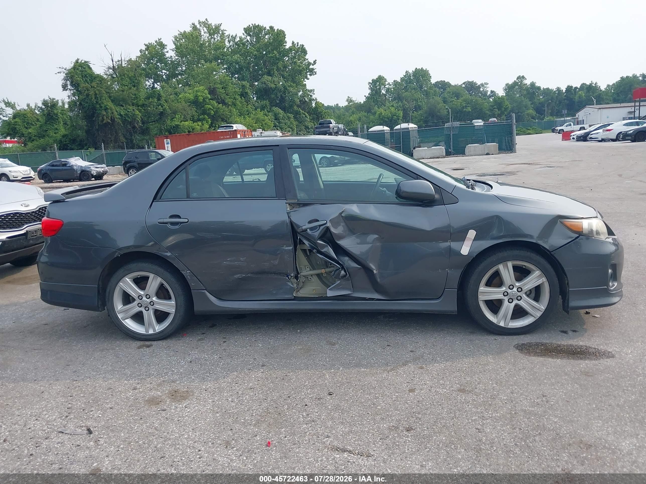 2013 Toyota Corolla S Gray vin: 2T1BU4EE8DC092611