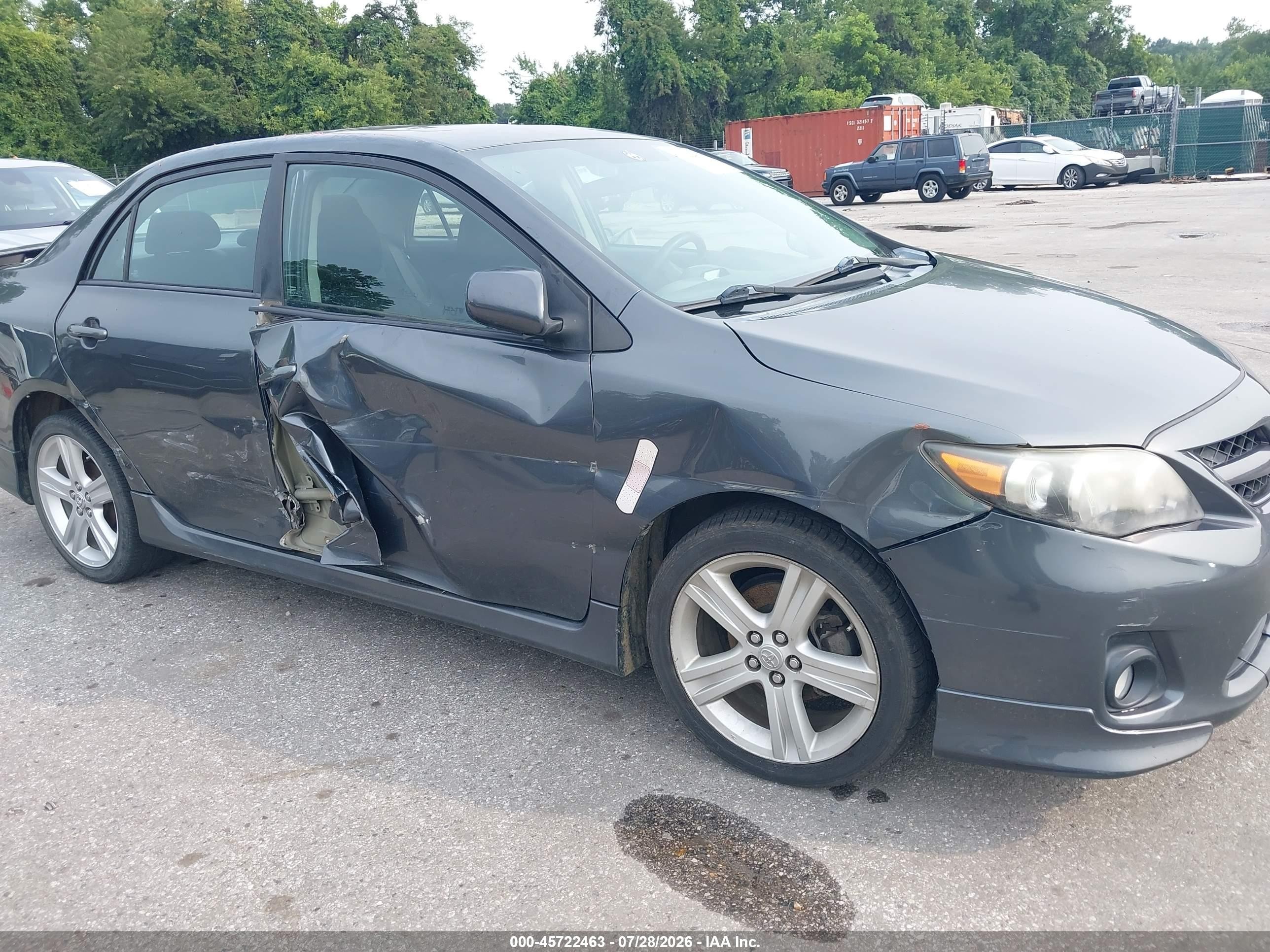 2013 Toyota Corolla S Gray vin: 2T1BU4EE8DC092611