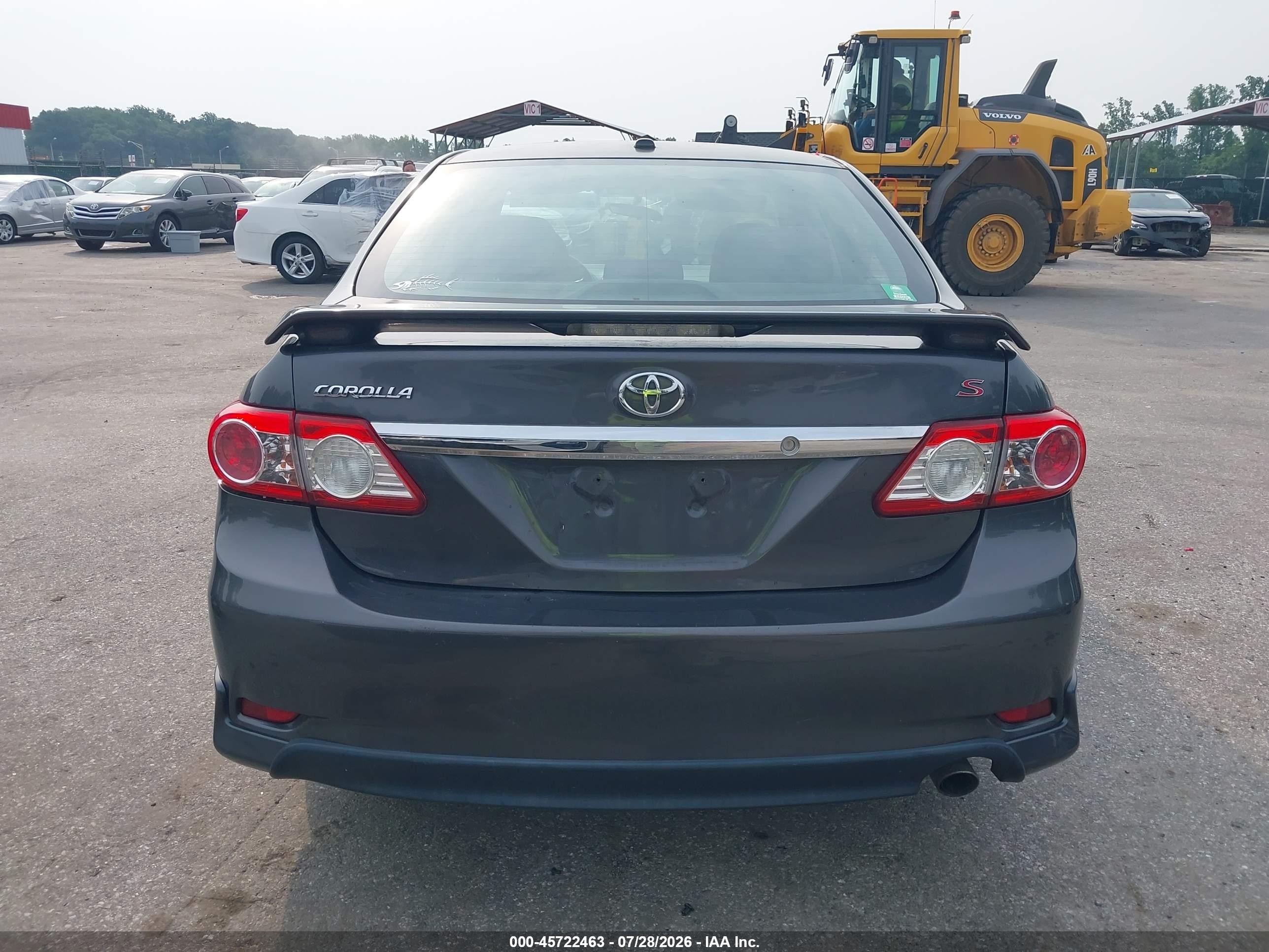 2013 Toyota Corolla S Gray vin: 2T1BU4EE8DC092611