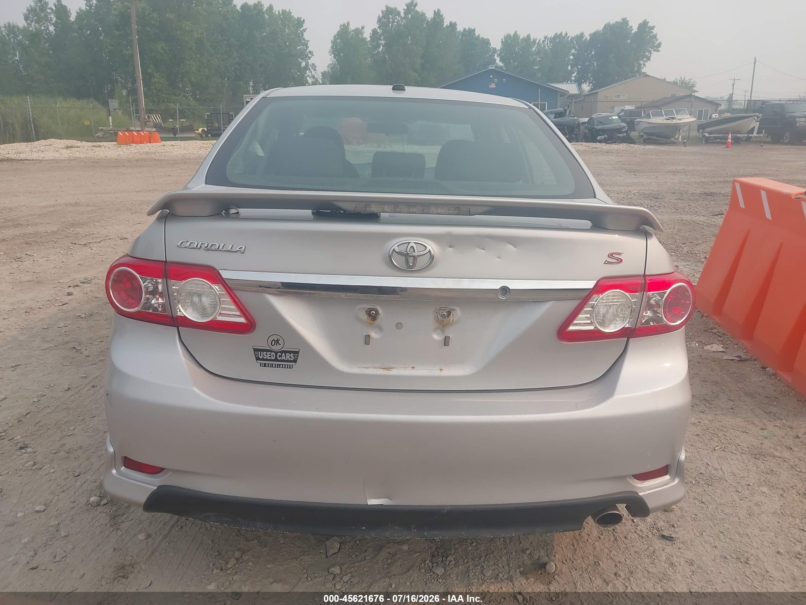 2013 Toyota Corolla S Silver vin: 2T1BU4EE8DC105518