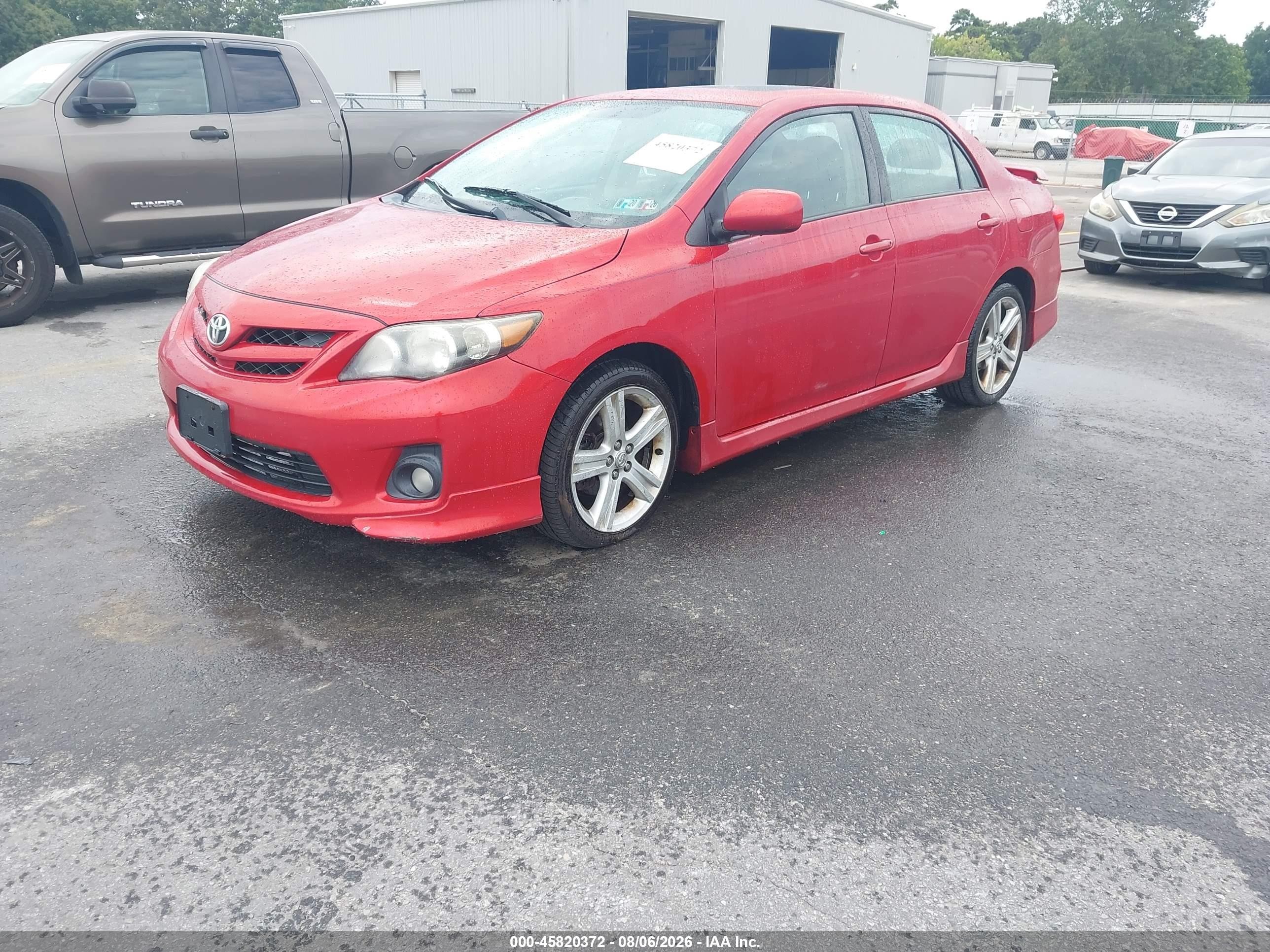 2013 Toyota Corolla S Red vin: 2T1BU4EE8DC108614