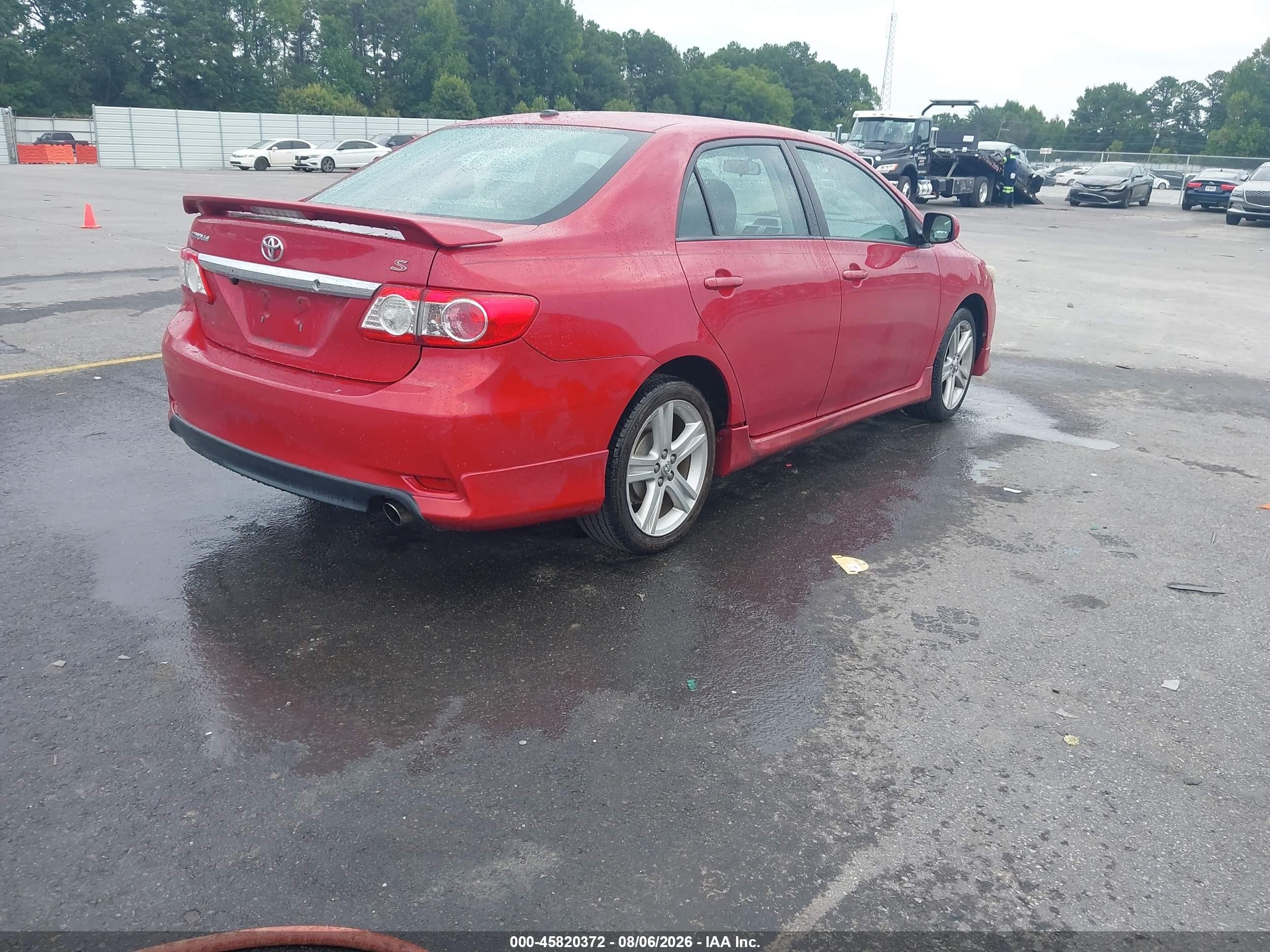 2013 Toyota Corolla S Red vin: 2T1BU4EE8DC108614