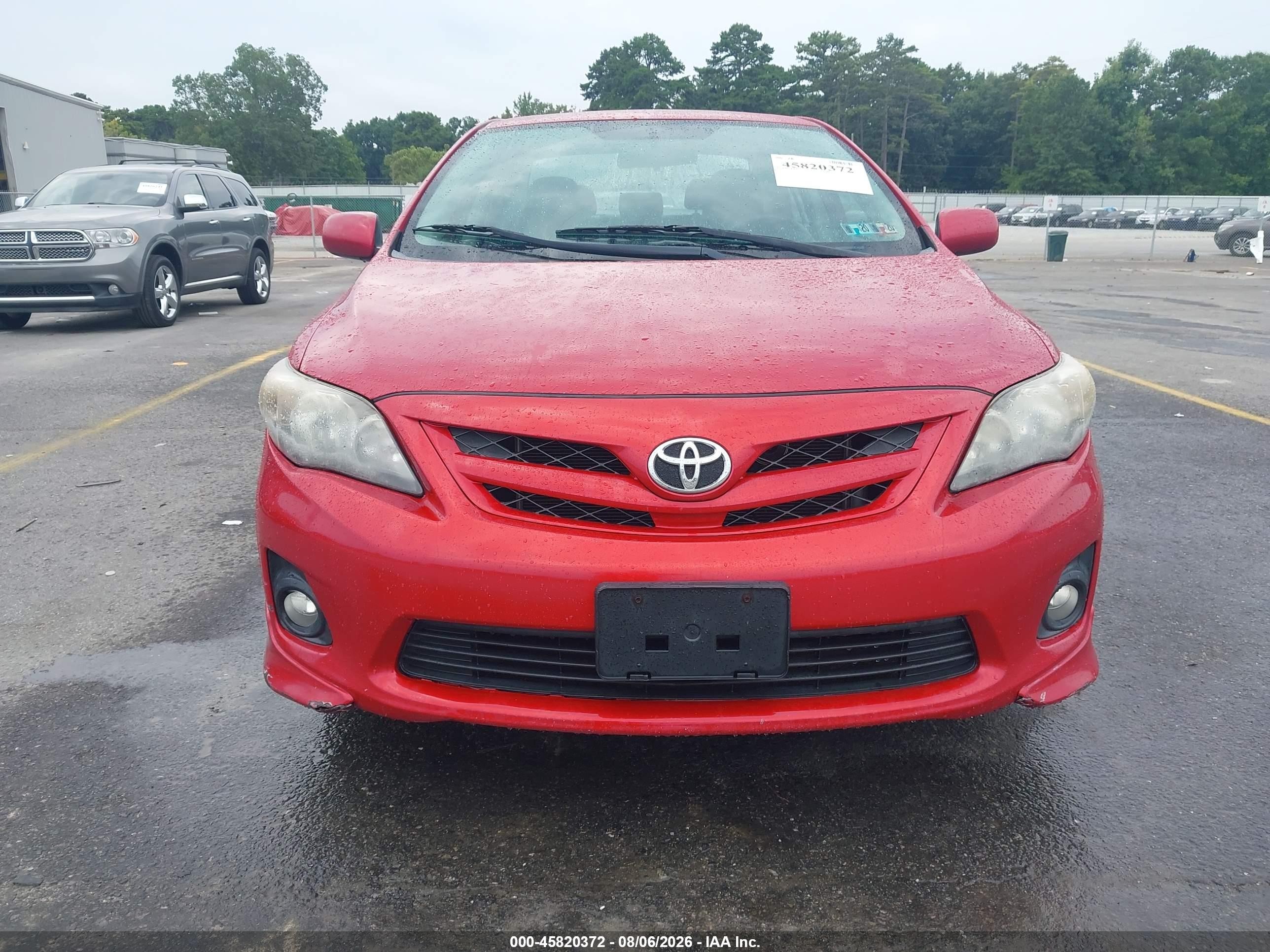 2013 Toyota Corolla S Red vin: 2T1BU4EE8DC108614