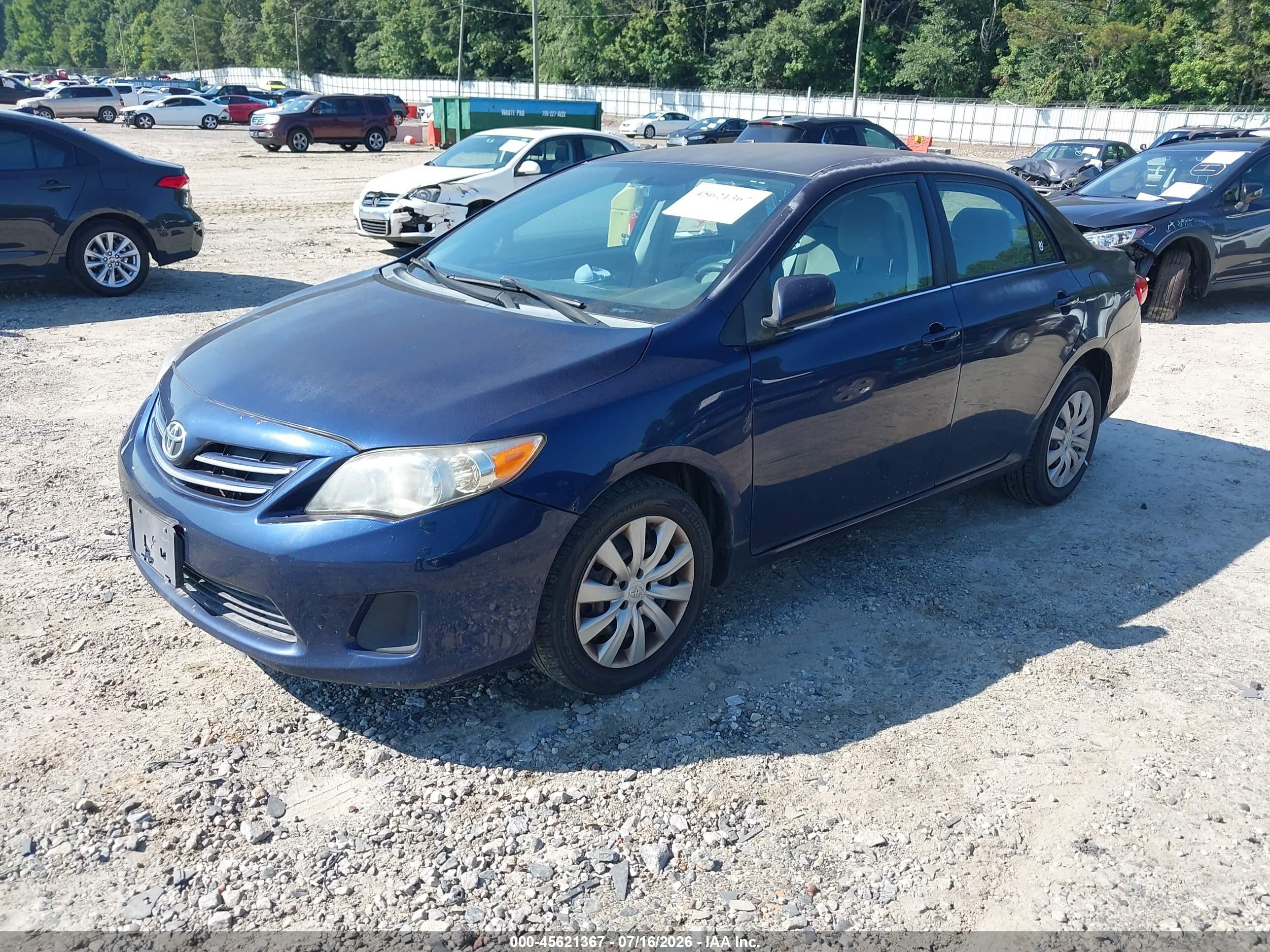 2013 Toyota Corolla Le Dark Blue vin: 2T1BU4EE8DC961921