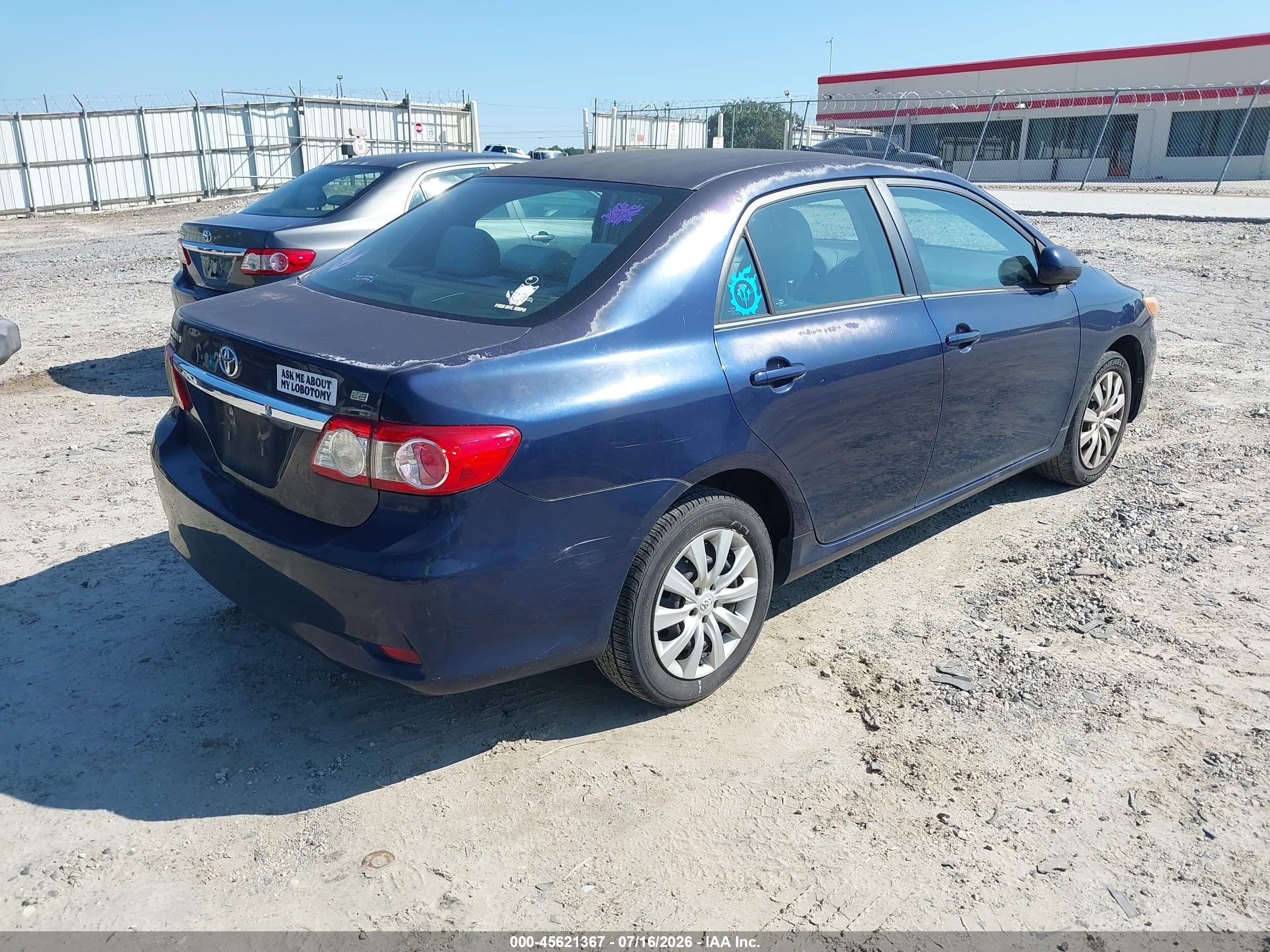 2013 Toyota Corolla Le Dark Blue vin: 2T1BU4EE8DC961921