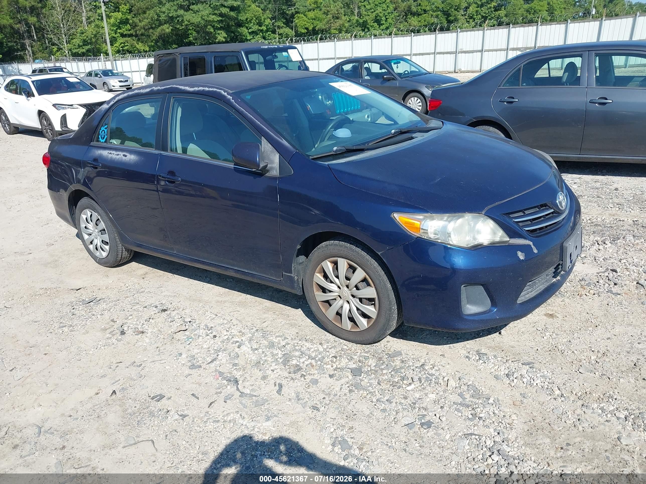 2013 Toyota Corolla Le Dark Blue vin: 2T1BU4EE8DC961921