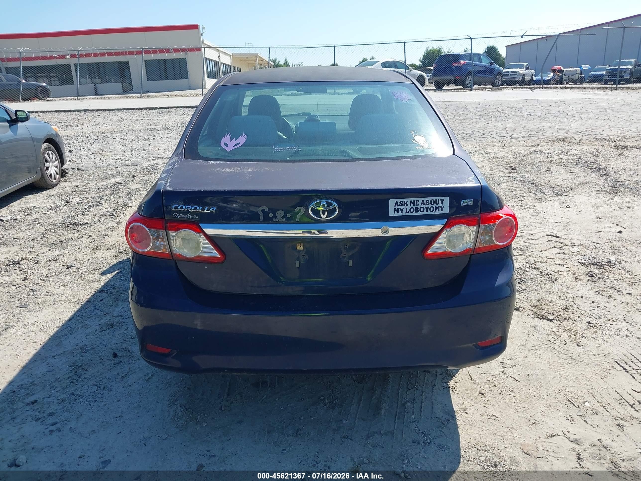 2013 Toyota Corolla Le Dark Blue vin: 2T1BU4EE8DC961921