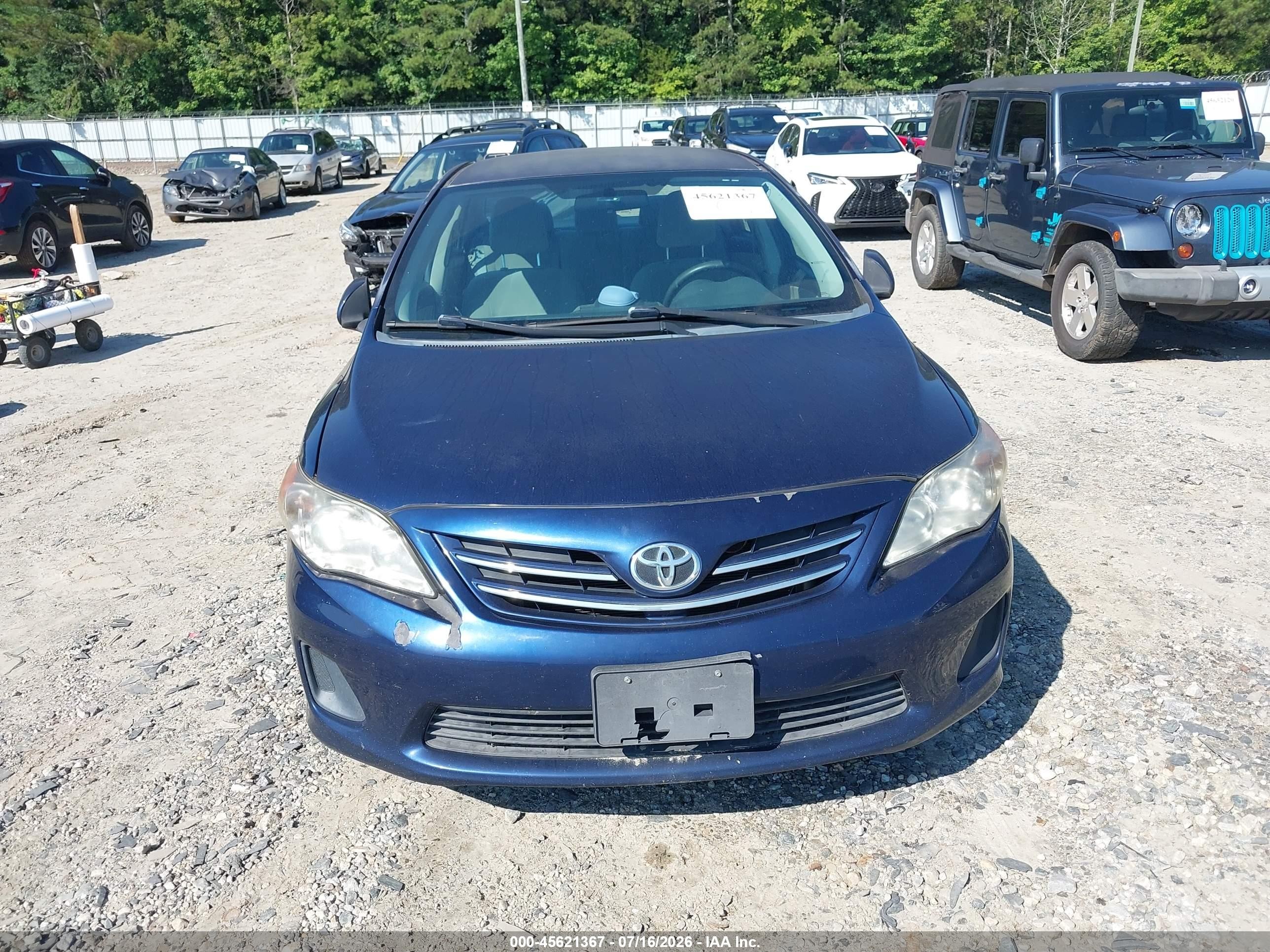 2013 Toyota Corolla Le Dark Blue vin: 2T1BU4EE8DC961921