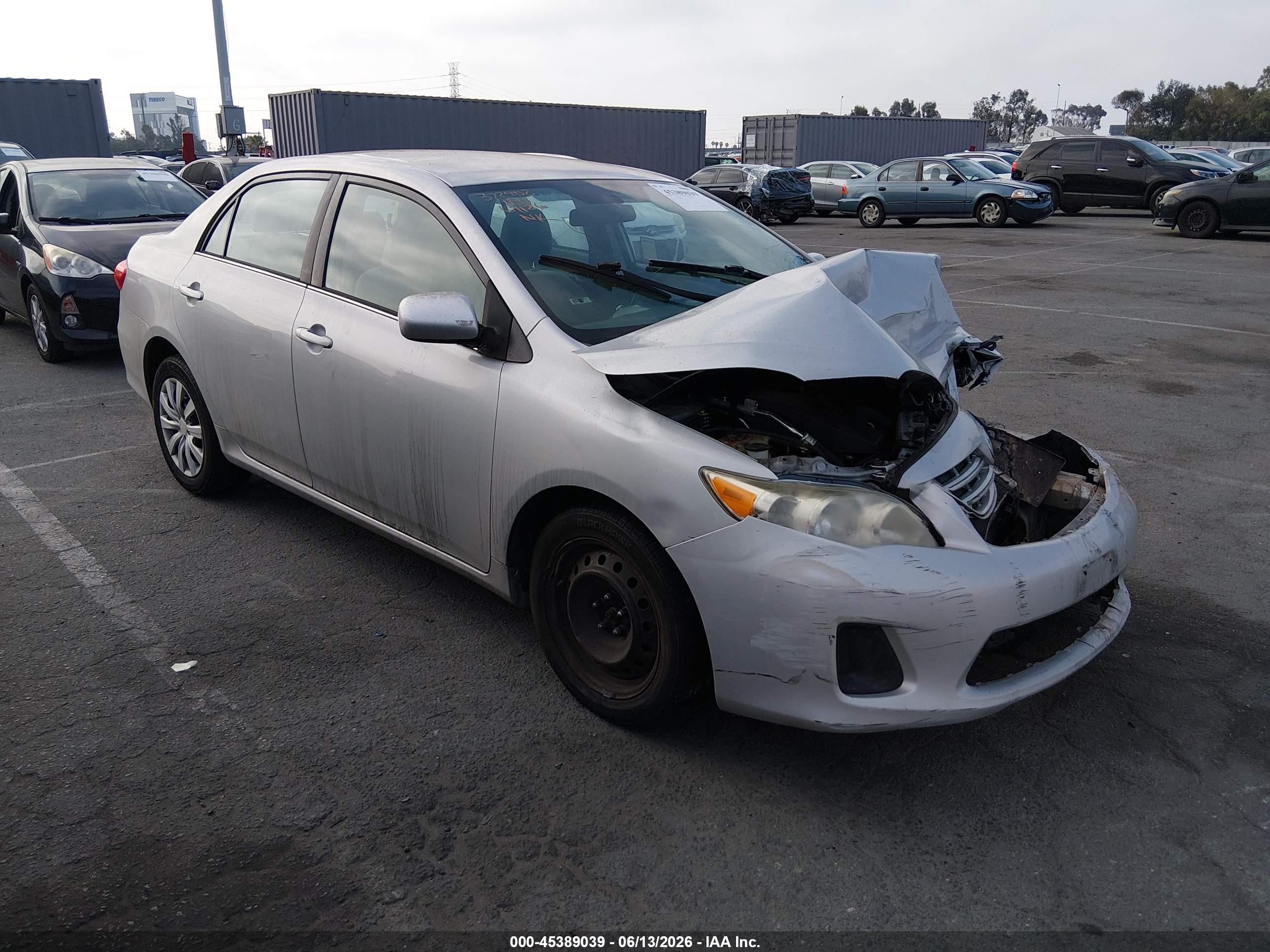 2013 Toyota Corolla Le Silver vin: 2T1BU4EE8DC970960