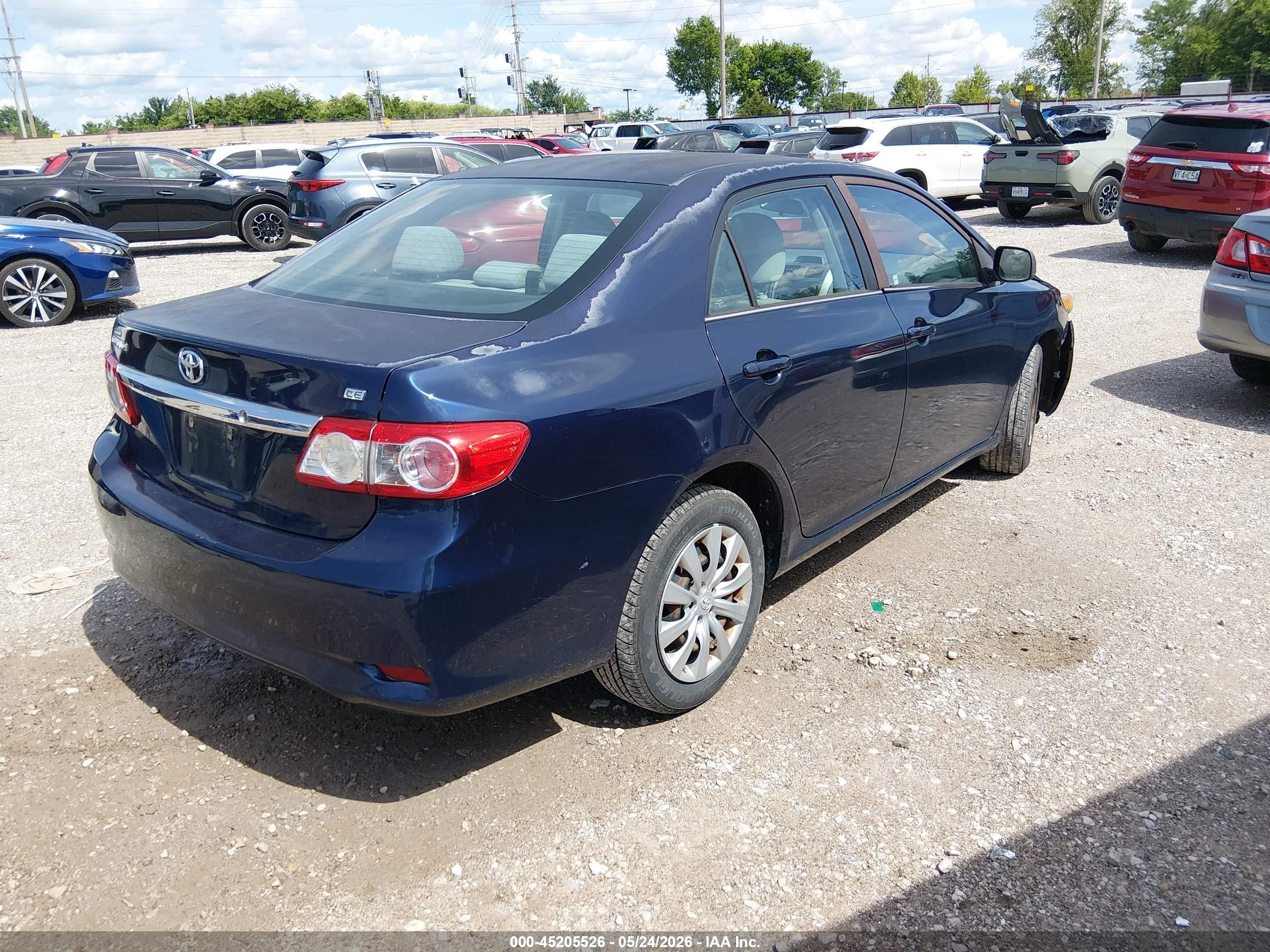 2013 Toyota Corolla Le Dark Blue vin: 2T1BU4EE8DC993011