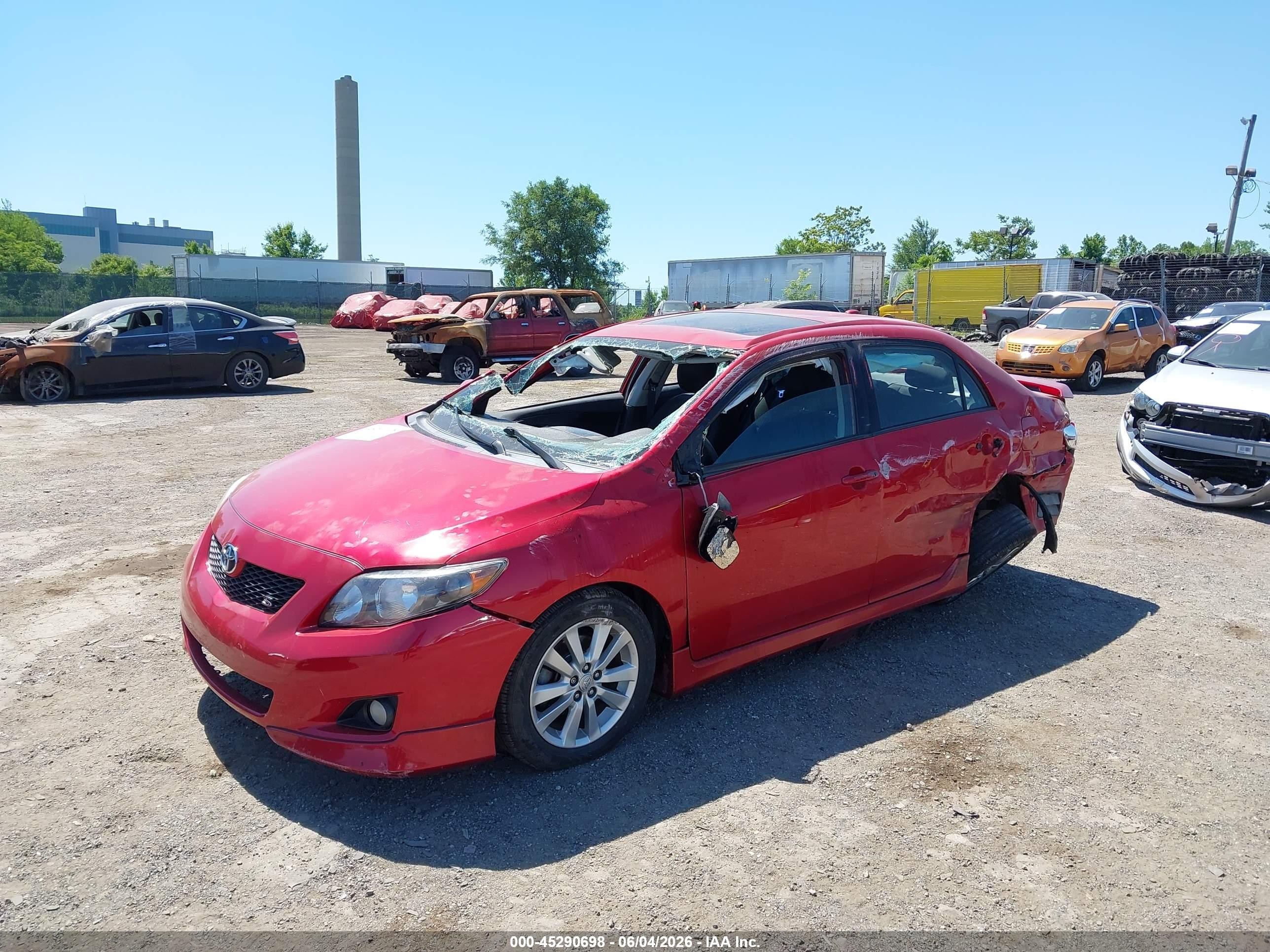 2010 Toyota Corolla S Red vin: 2T1BU4EE9AC229082