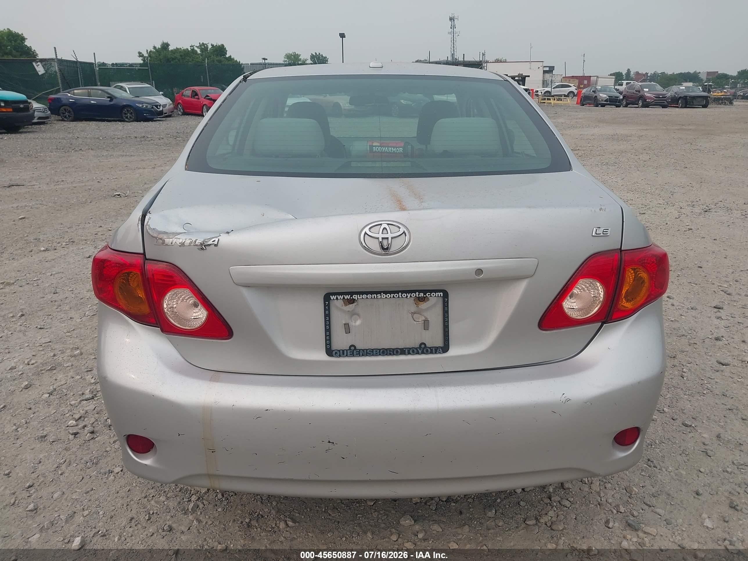 2010 Toyota Corolla Le Silver vin: 2T1BU4EE9AC230409