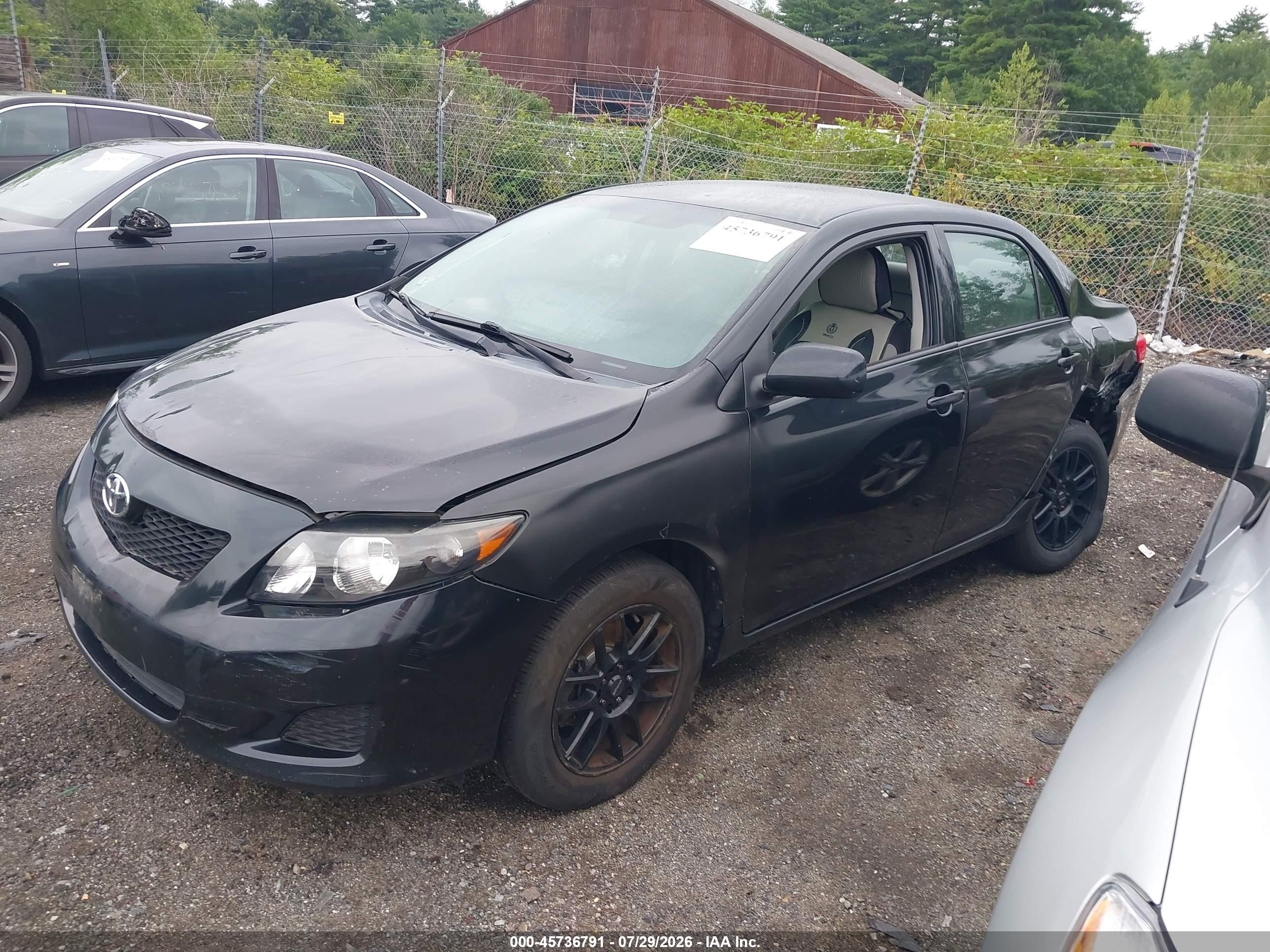 2010 Toyota Corolla Le Черный vin: 2T1BU4EE9AC249848