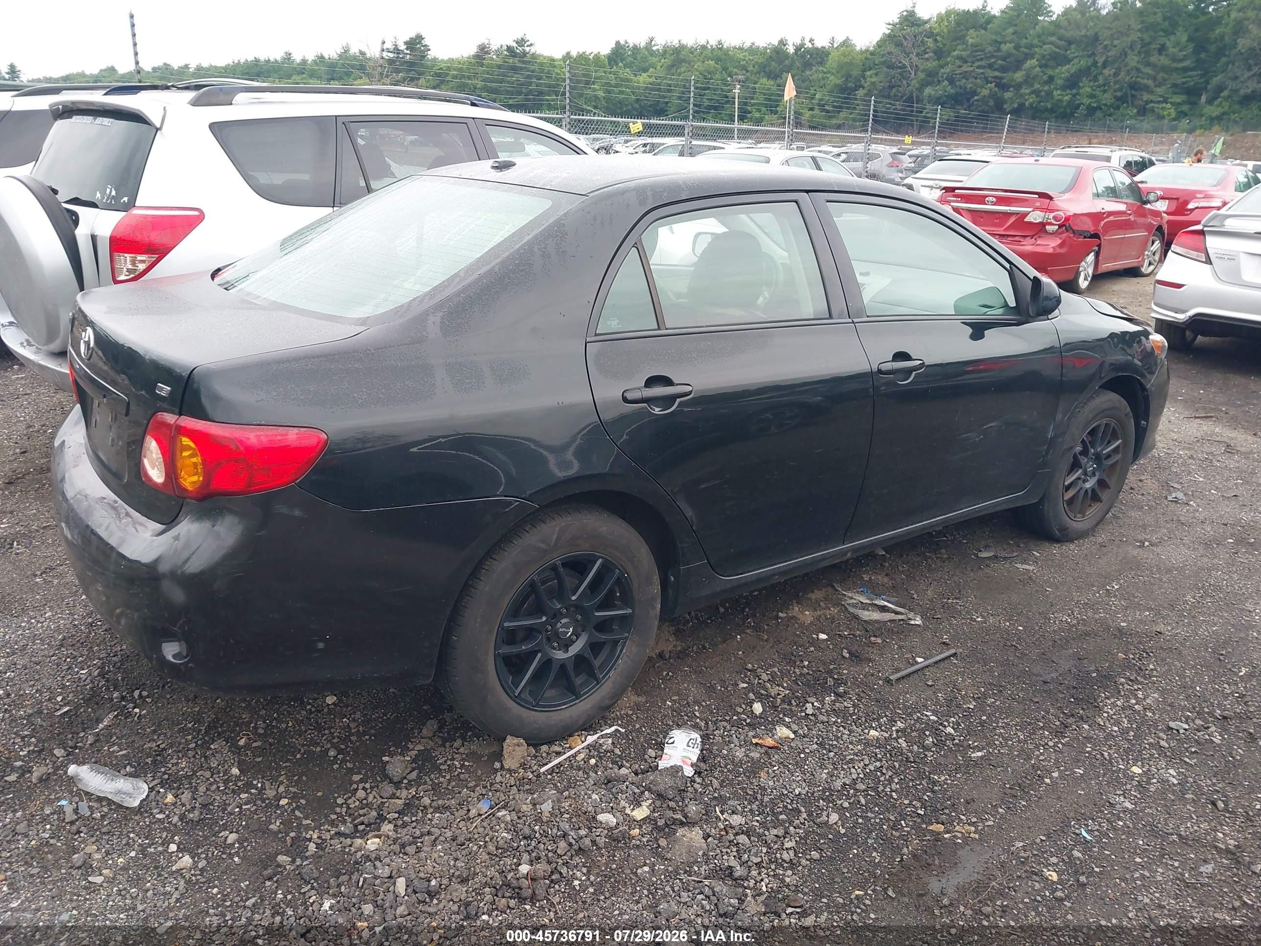 2010 Toyota Corolla Le Черный vin: 2T1BU4EE9AC249848