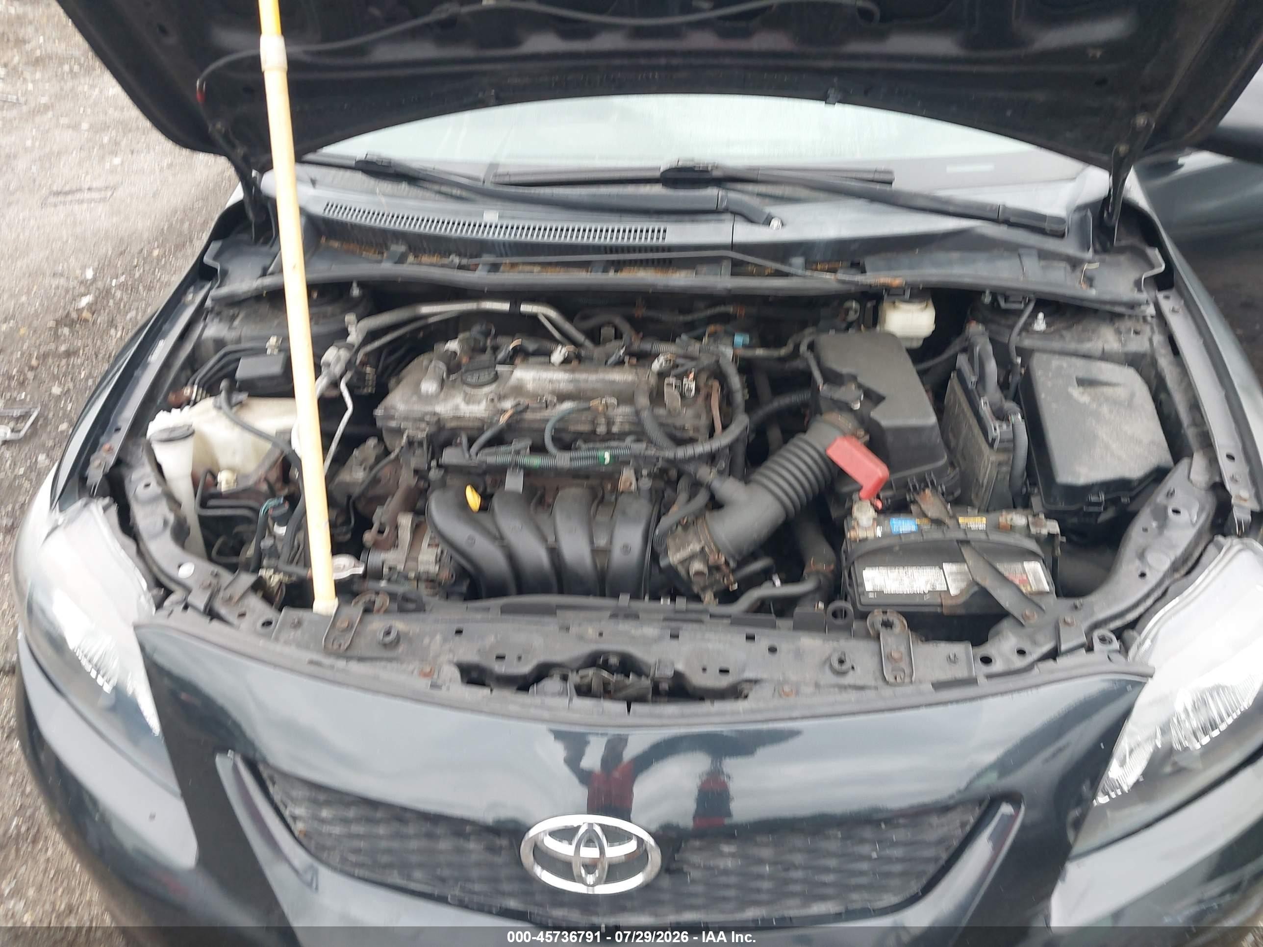 2010 Toyota Corolla Le Черный vin: 2T1BU4EE9AC249848